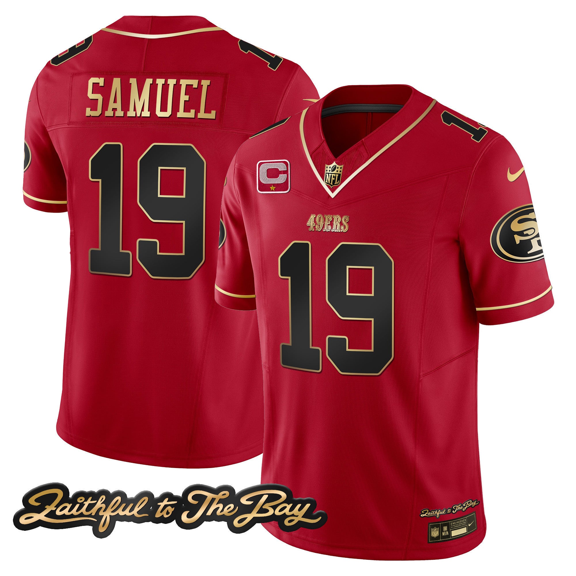 Men's 49ers Faithful To The Bay Patch Vapor Limited Jersey V3 - All Stitched