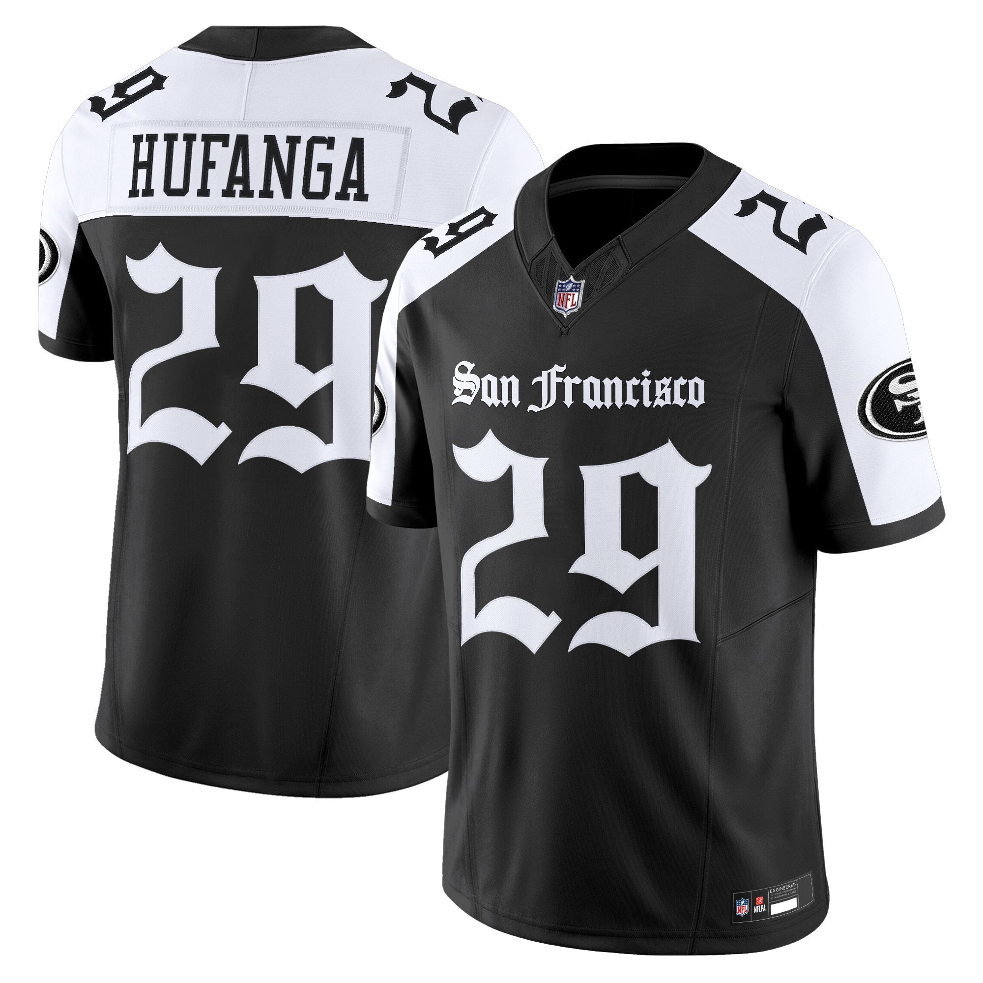 Men's San Francisco 49ers 'Gothic Edition' Vapor Limited Jersey - All Stitched