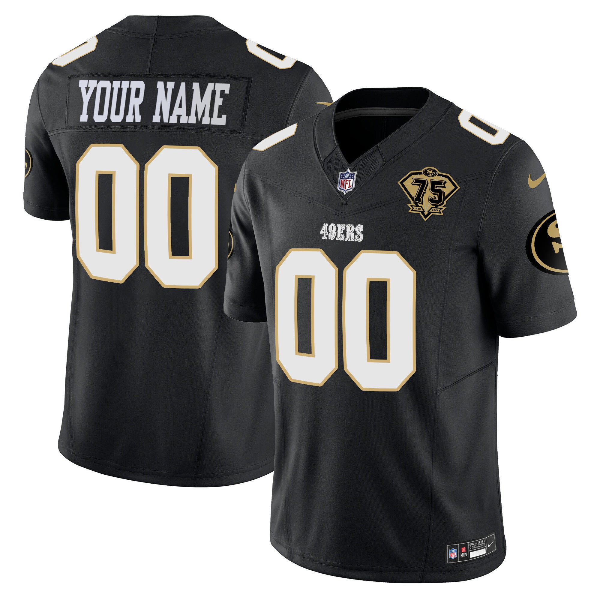 49ers Special Vapor Limited Custom Jersey - All Stitched