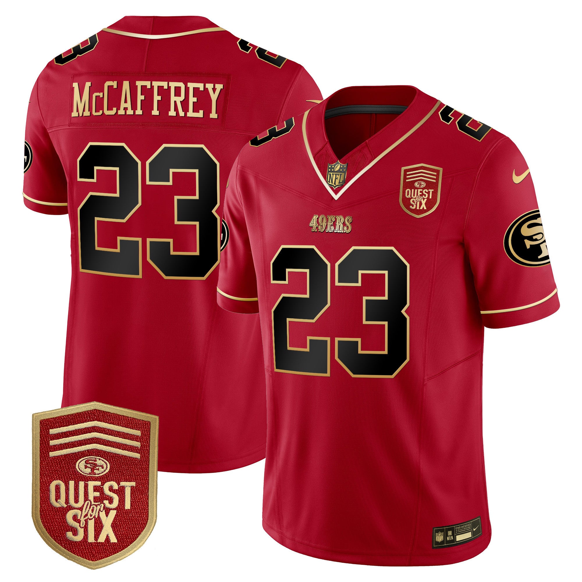 Men's 49ers Quest For Six Patch Vapor Limited Jersey - All Stitched