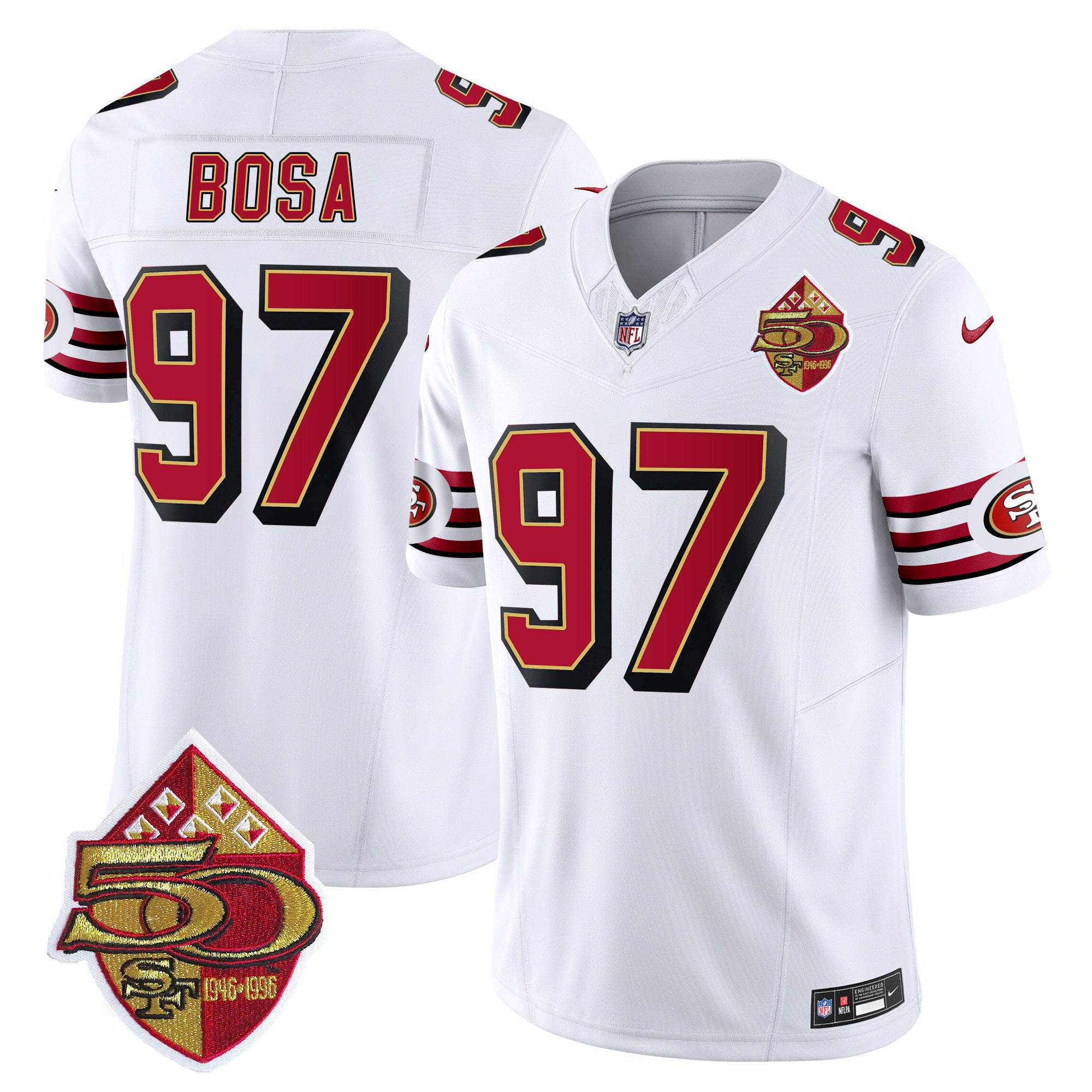 Men's 49ers 1996 Throwback Vapor Limited Jersey - All Stitched