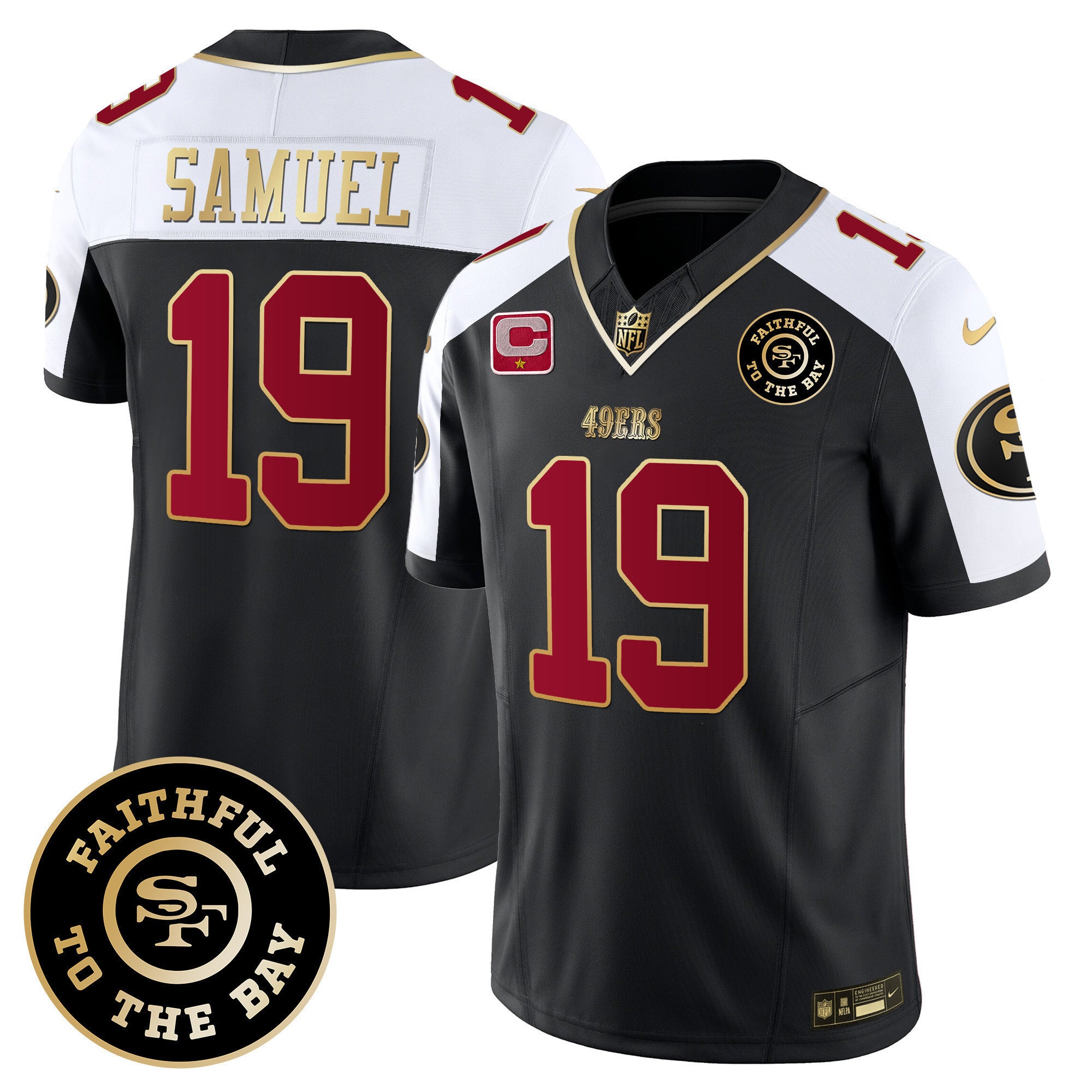 Men's 49ers Faithful To The Bay Patch Vapor Limited Jersey - All Stitched