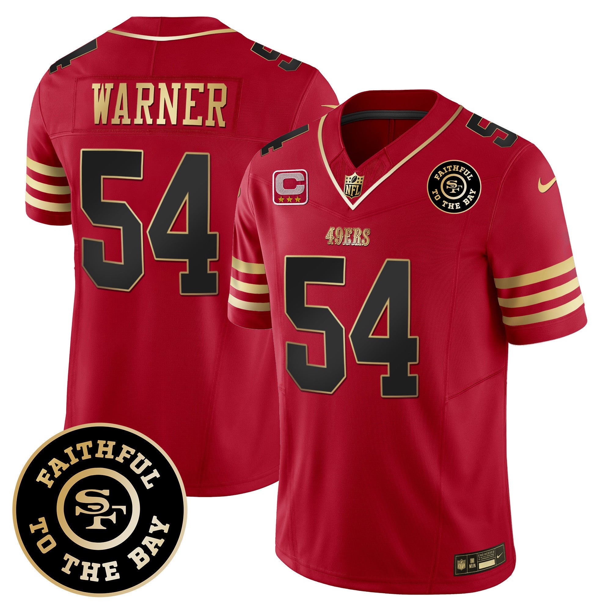 Men's 49ers Faithful To The Bay Patch Vapor Limited Jersey - All Stitched