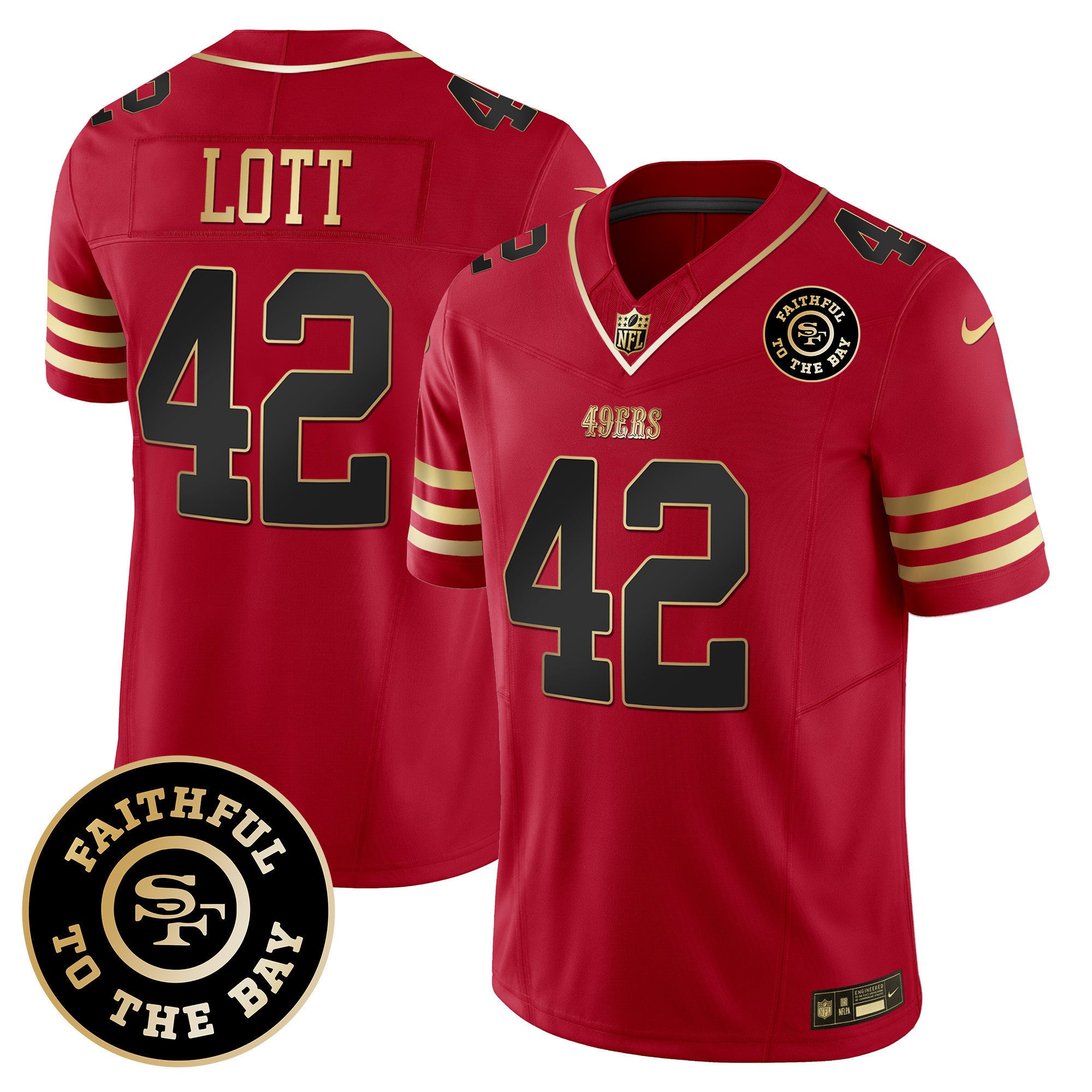 Men's 49ers Faithful To The Bay Patch Vapor Limited Jersey - All Stitched