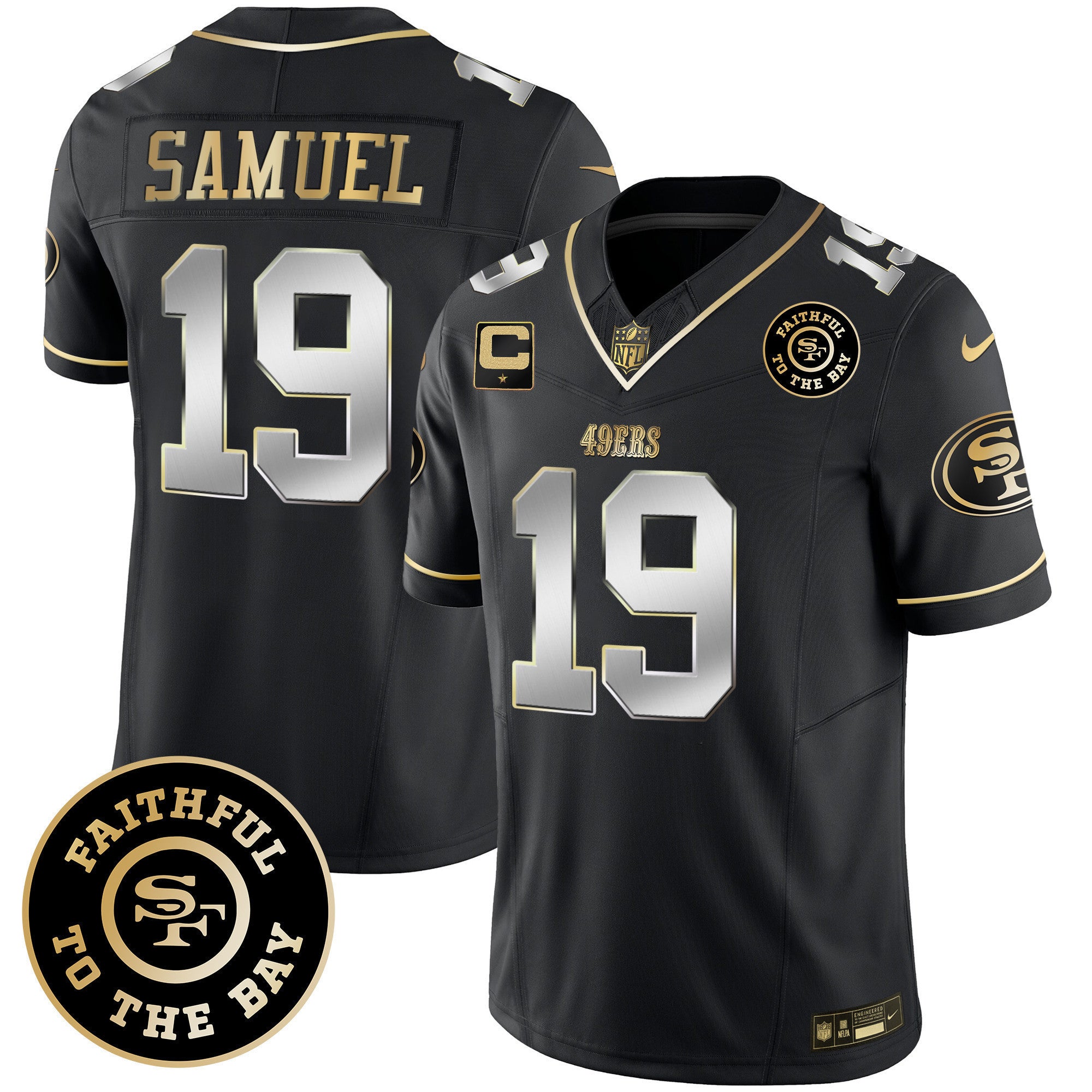 Men's 49ers Faithful To The Bay Patch Vapor Limited Jersey - All Stitched