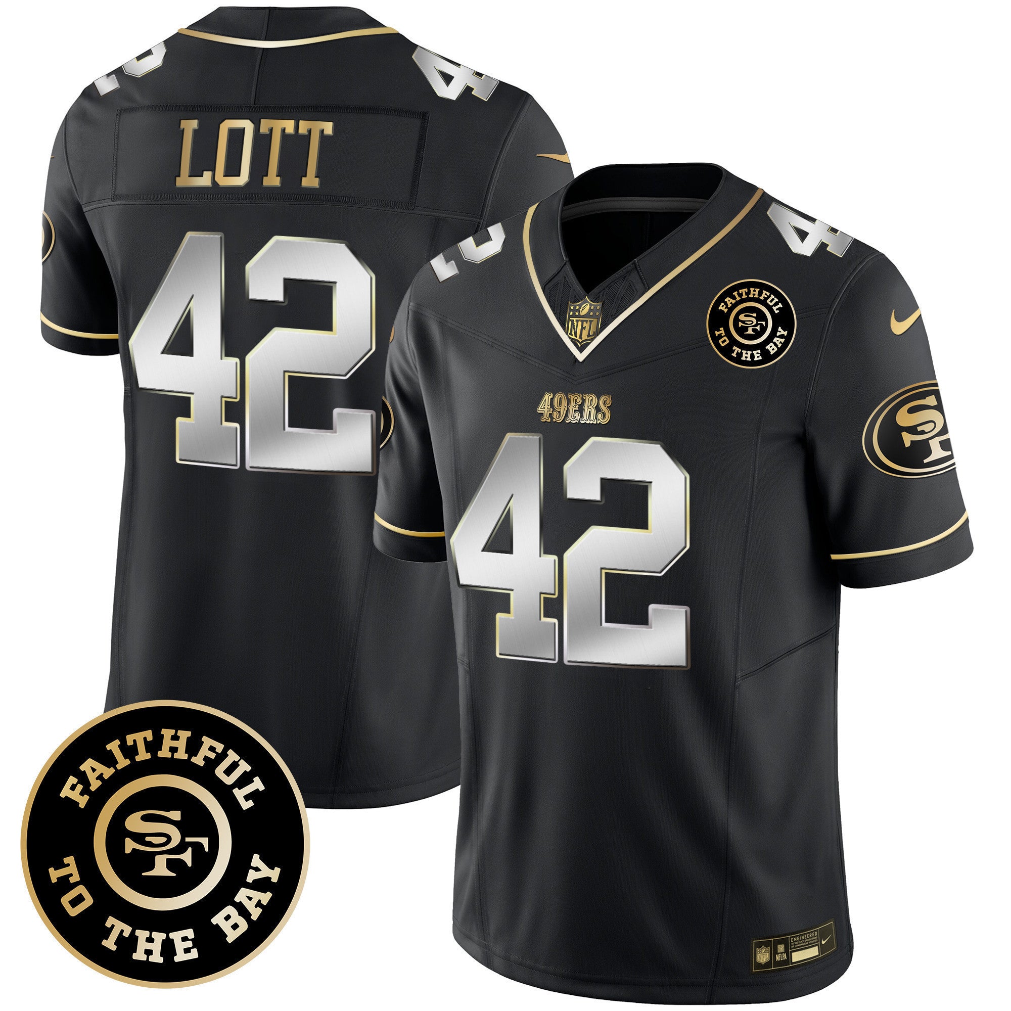 Men's 49ers Faithful To The Bay Patch Vapor Limited Jersey - All Stitched