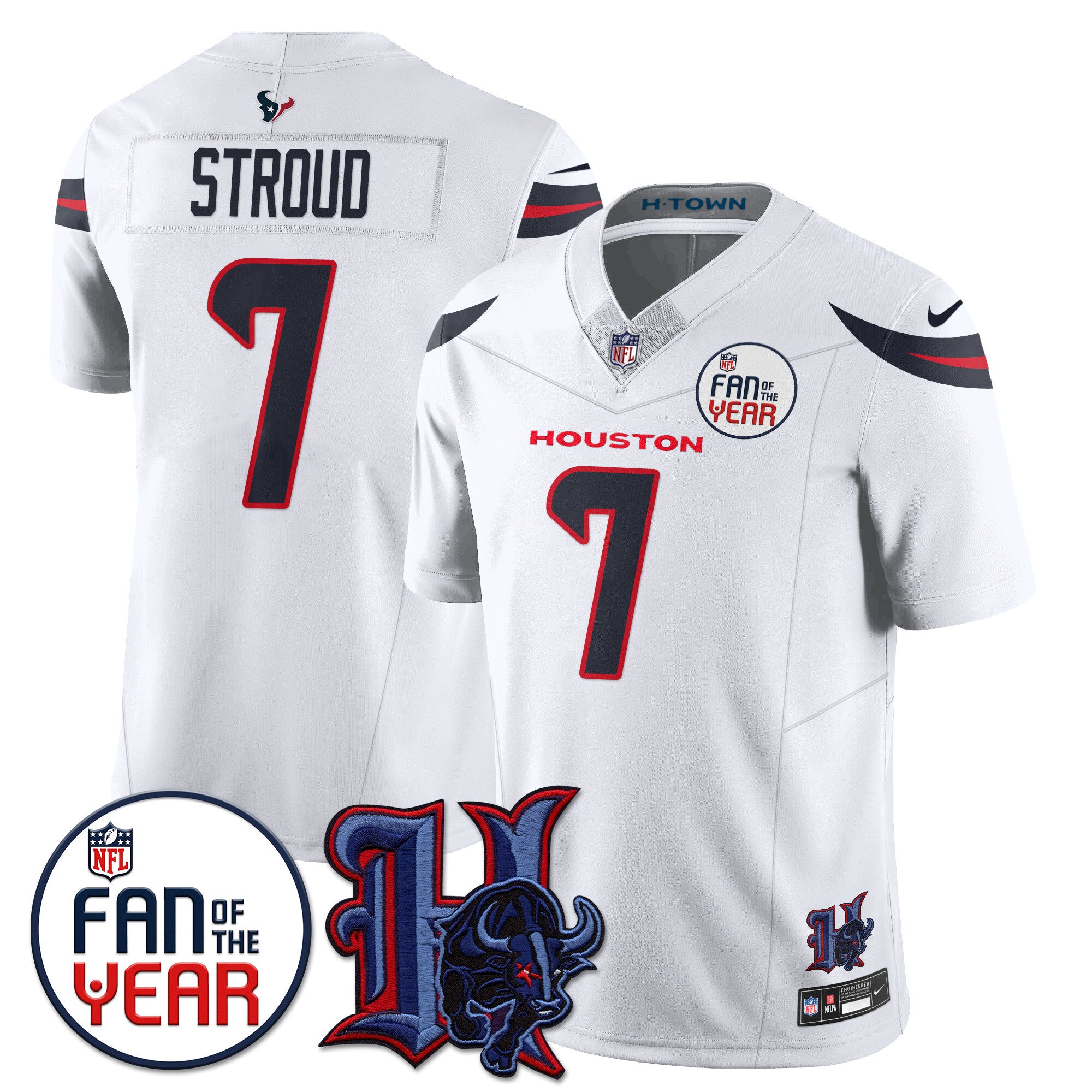 Men's Houston Texans "Fan Of The Year" Jersey - All Stitched