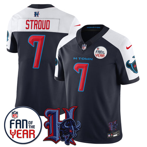 Custom Houston Texans "Fan Of The Year" Jersey - All Stitched