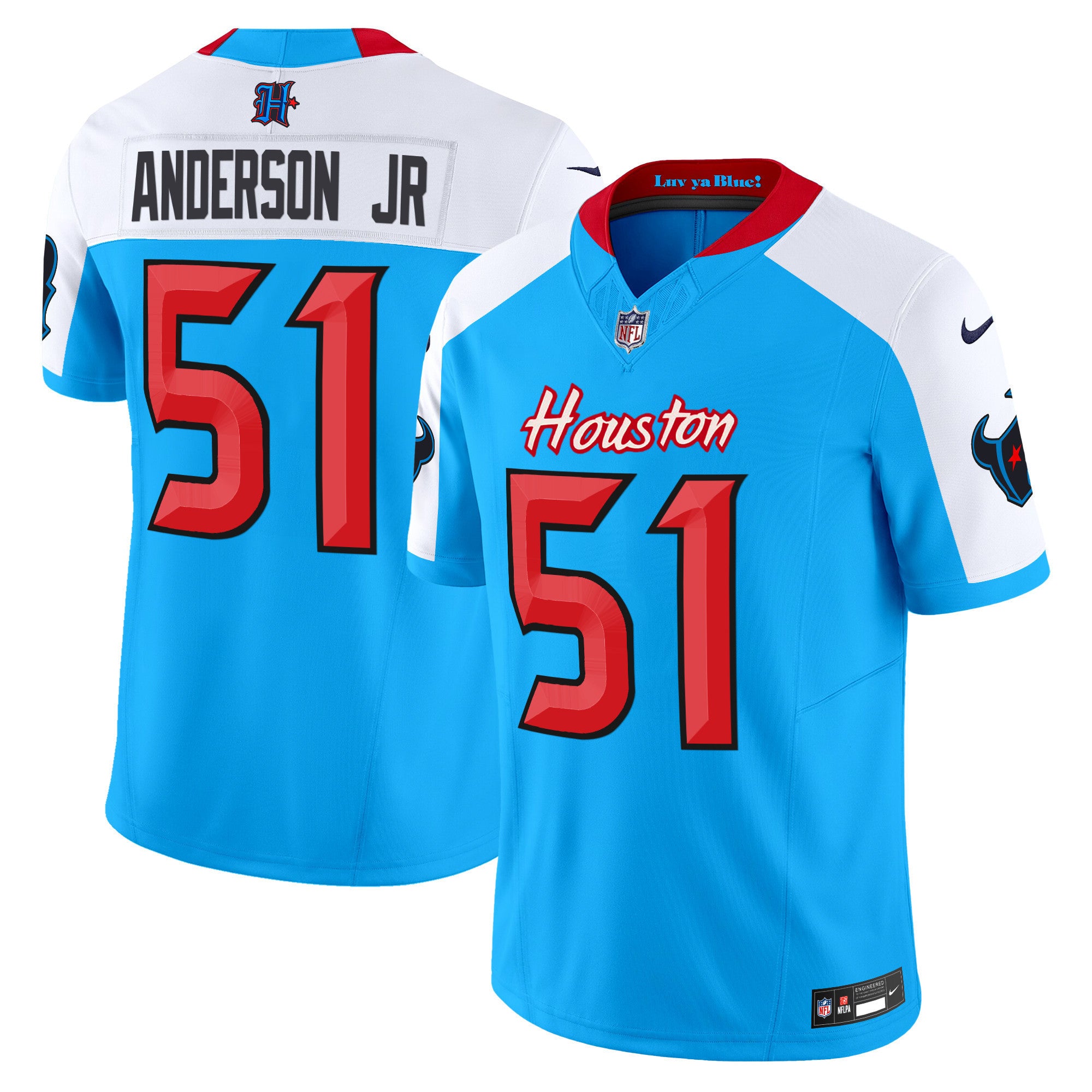 Men's Houston Texans 2024 Vapor Limited Jersey V4 - All Stitched