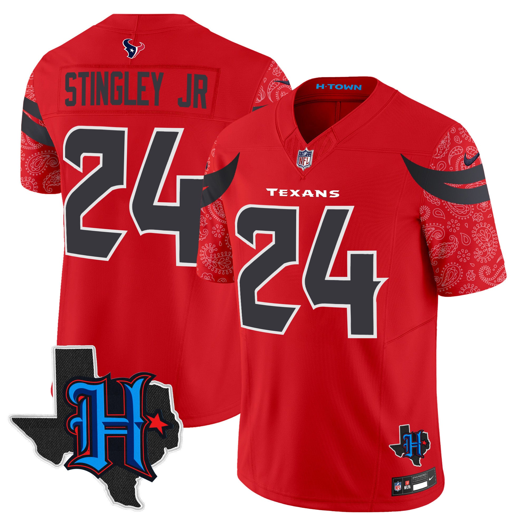 Men's Houston Texans 2024 Texas Patch Vapor Limited Jersey V4 - All Stitched