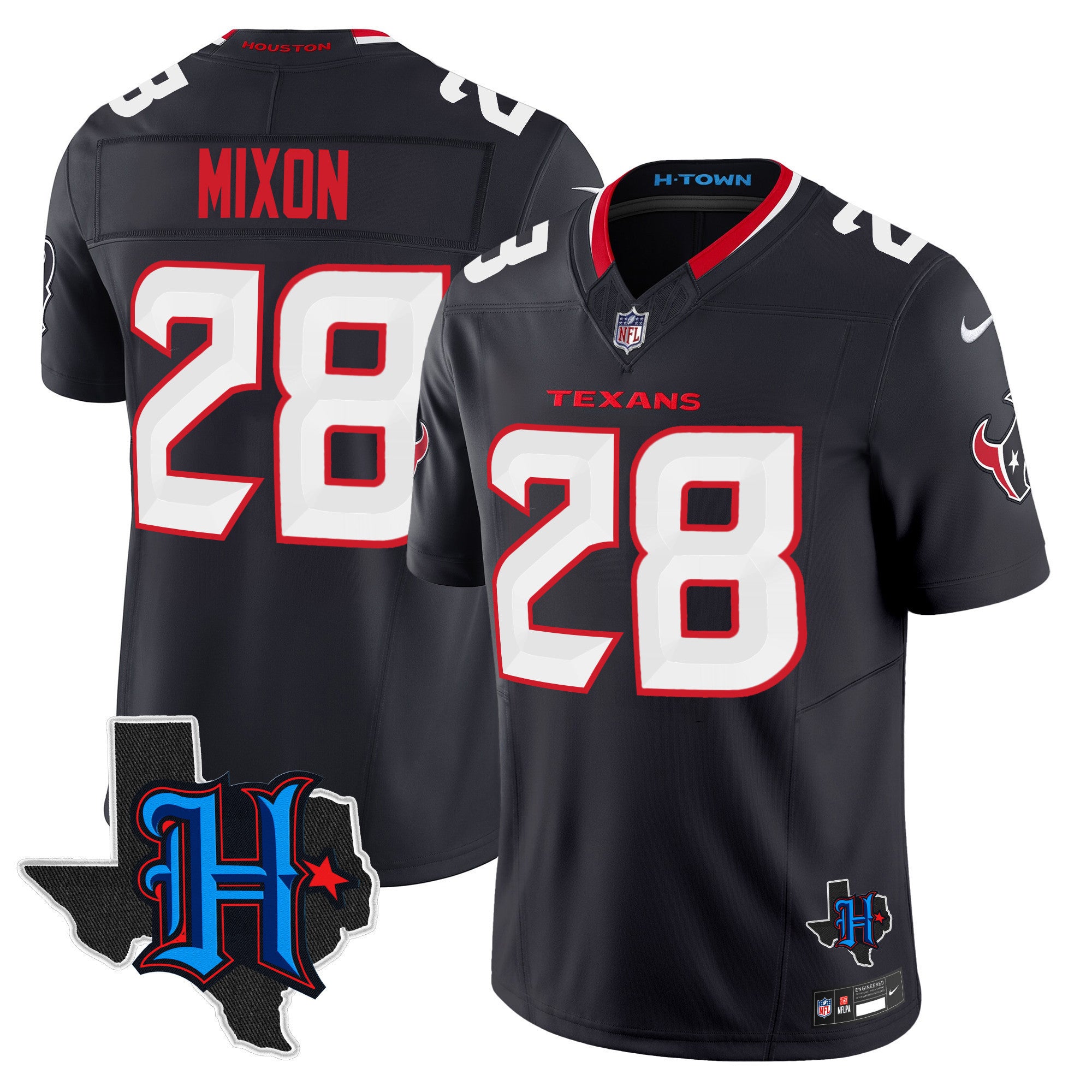 Men's Houston Texans 2025 Texas Patch Vapor Limited Jersey - All Stitched