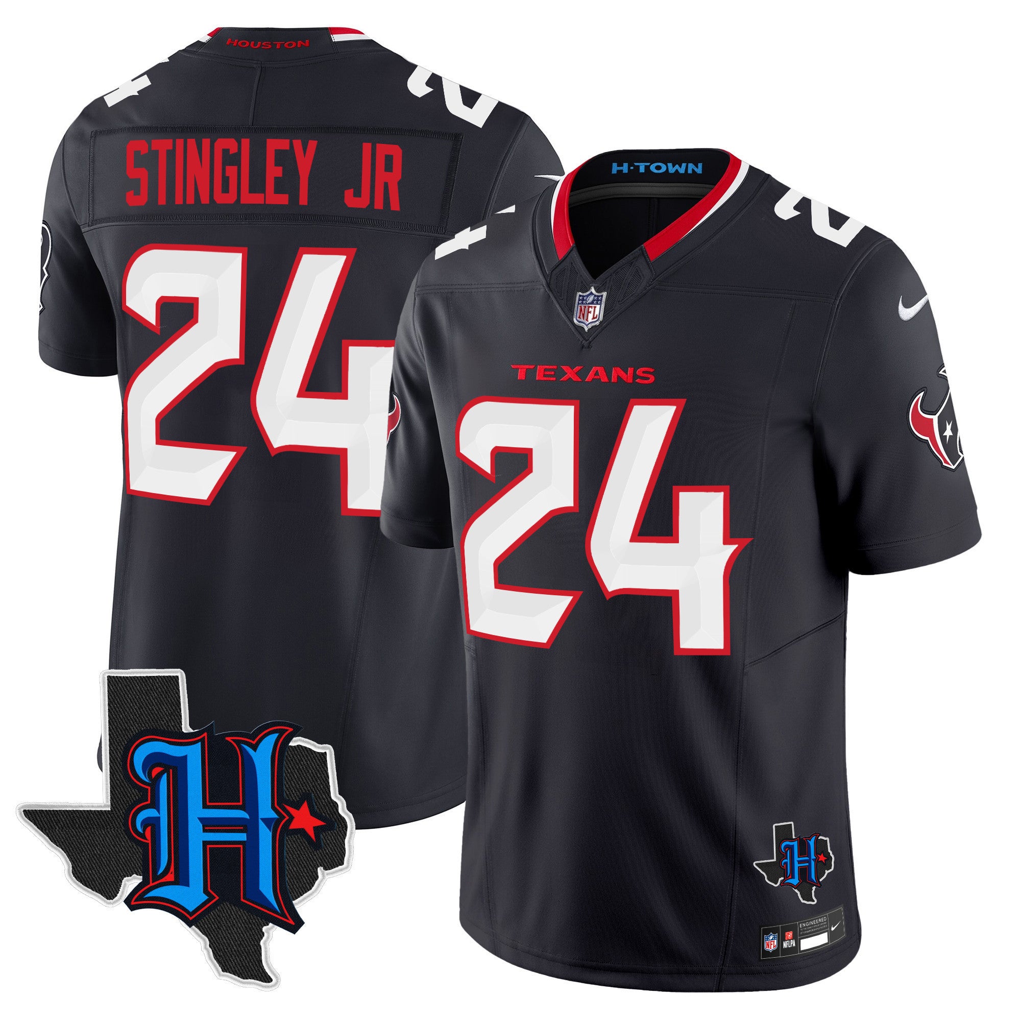 Men's Houston Texans 2025 Texas Patch Vapor Limited Jersey - All Stitched