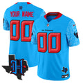 Custom Gender/Name Houston Texans 2024 Texas Patch Vapor Limited Jersey V4 - All Stitched