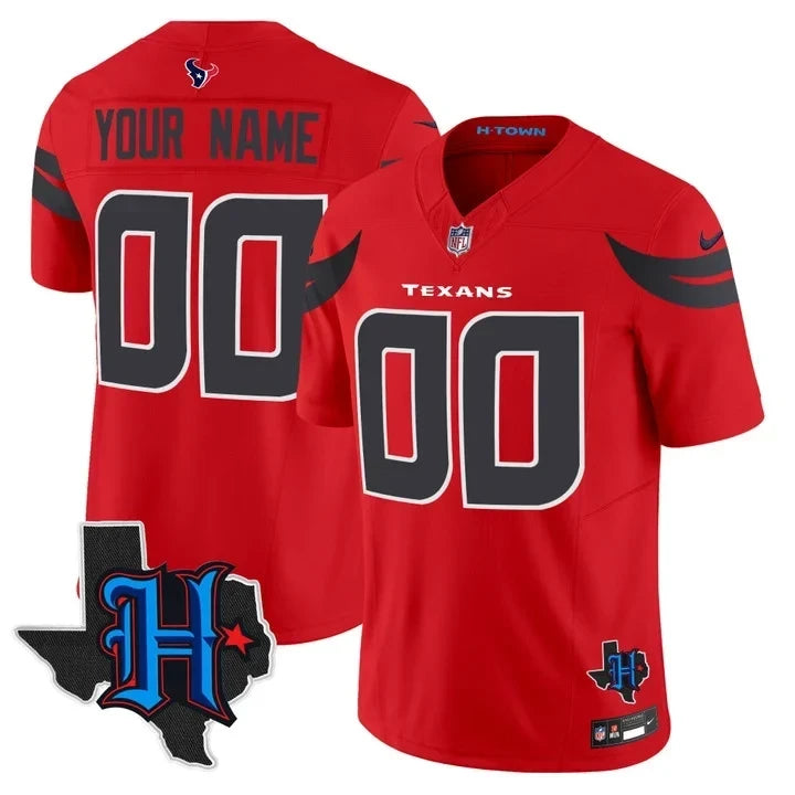 Houston Texans 2025 Texas Patch Vapor Limited Custom Jersey - All Stitched