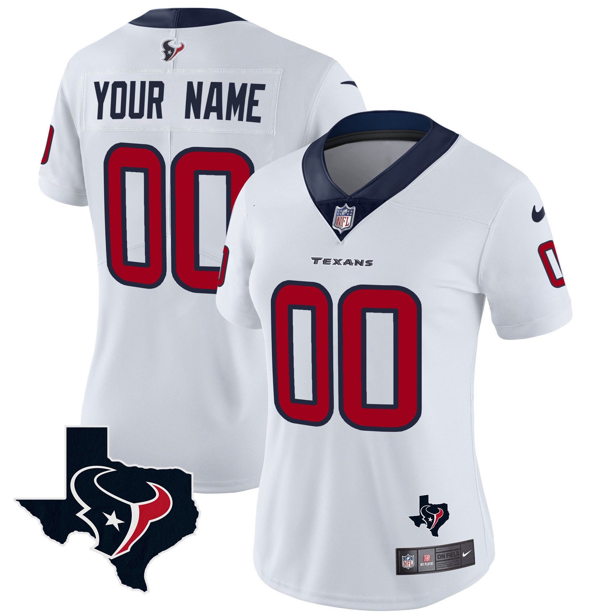 Houston Texans Vapor Limited Custom Jersey - All Stitched
