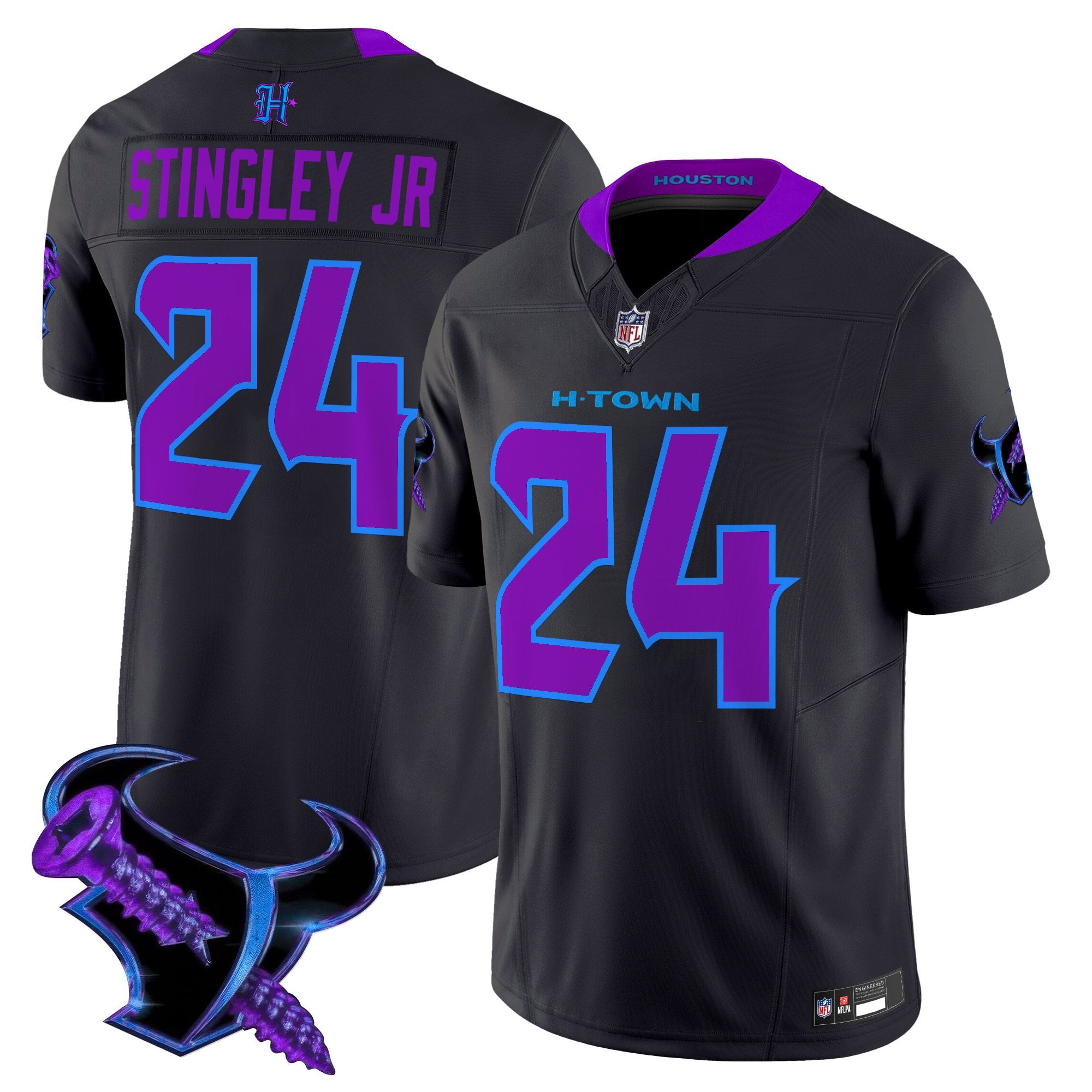 Men's Houston Texans 2025 DJ Screw Vapor Limited Jersey - All Stitched