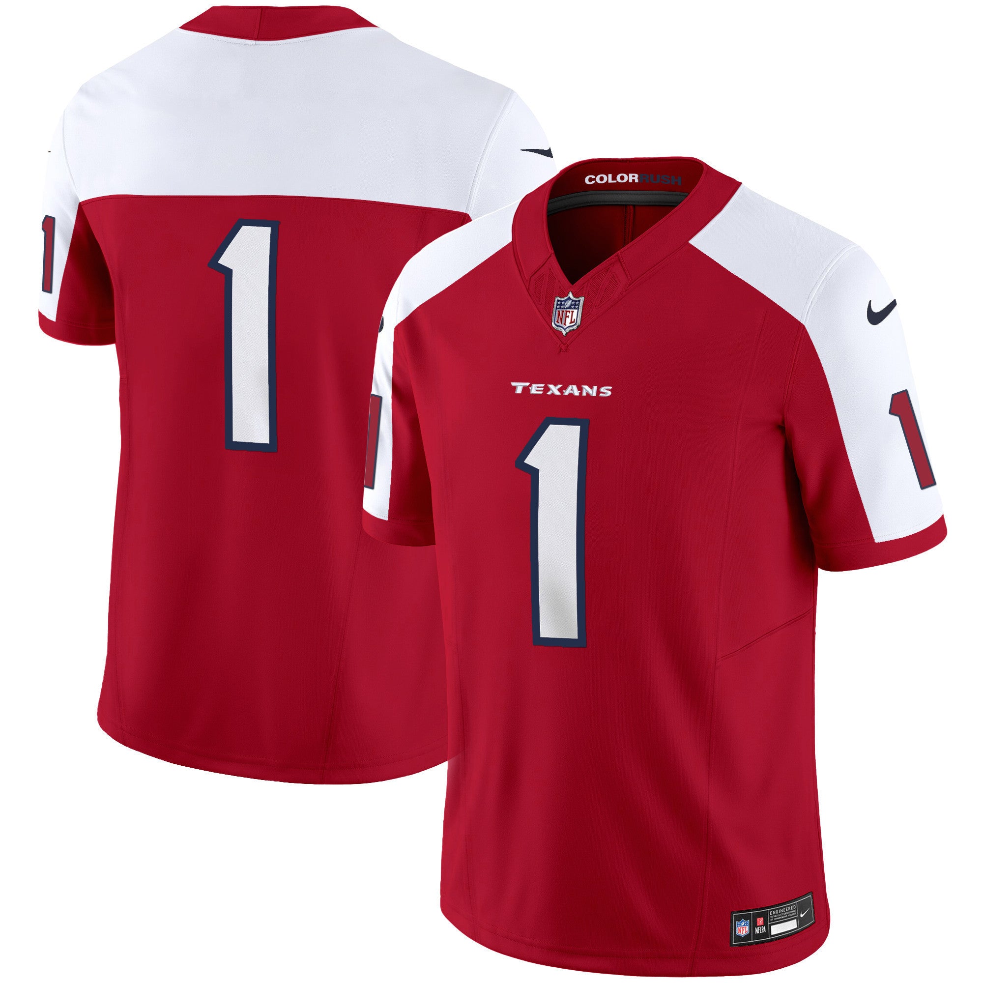 Men's Houston Texans Color Rush Legend Vapor Jersey - All Stitched