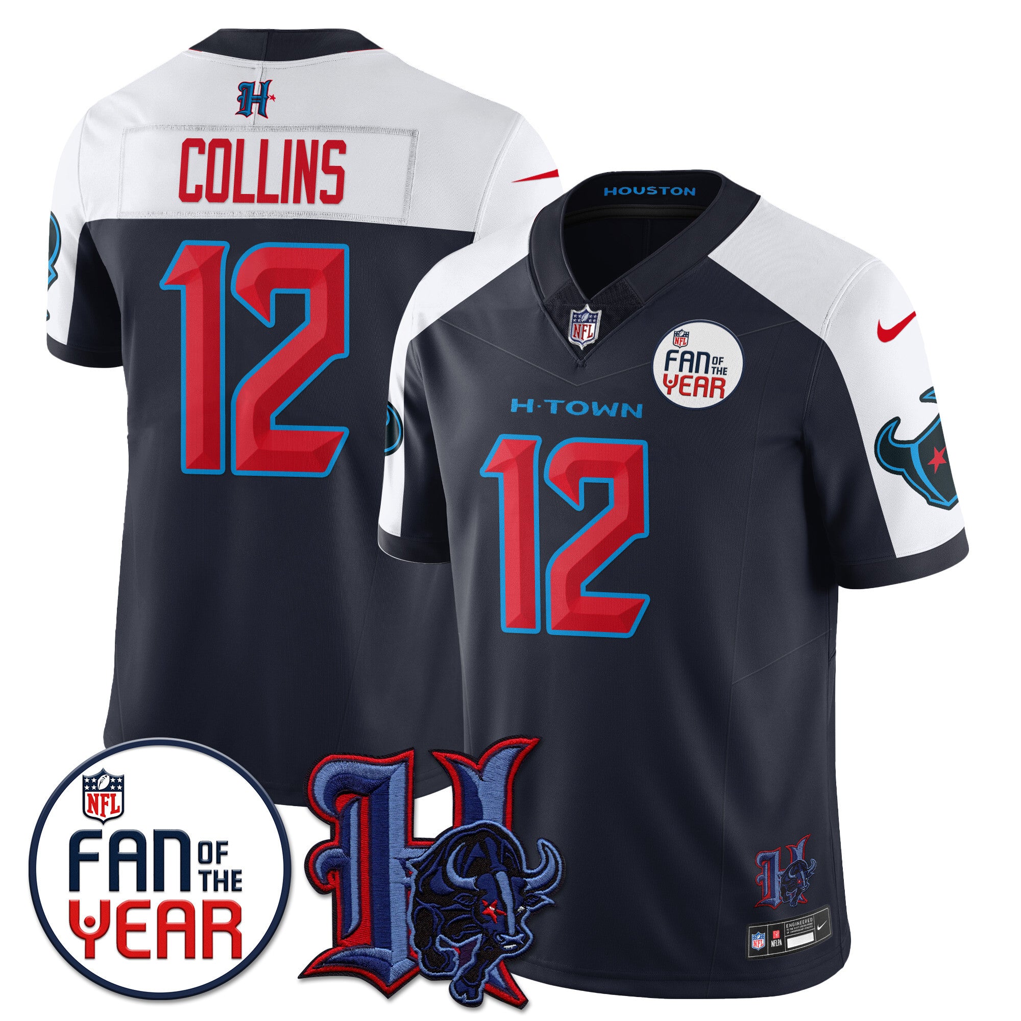 Women's Houston Texans "Fan Of The Year" Jersey - All Stitched