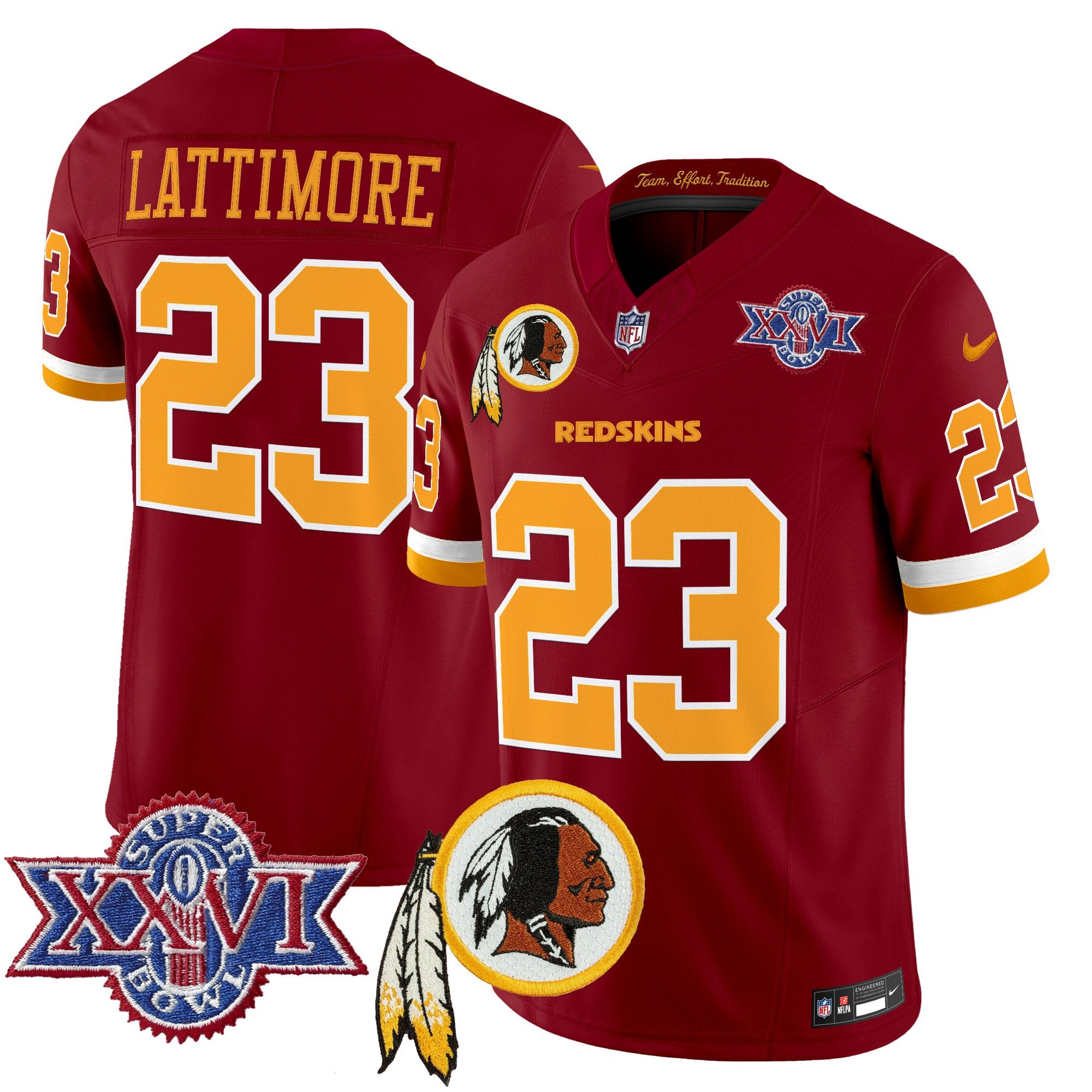 Men's Washington Redskins Throwback 1992 Super Bowl XXVI Patch Vapor Limited Jersey V3 - All Stitched