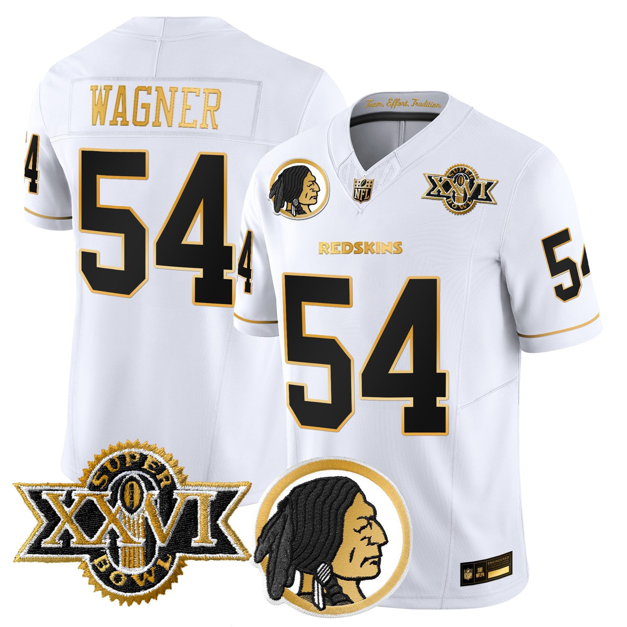Men's Washington Redskins Throwback 1992 Super Bowl XXVI Patch Gold Vapor Limited Jersey - All Stitched