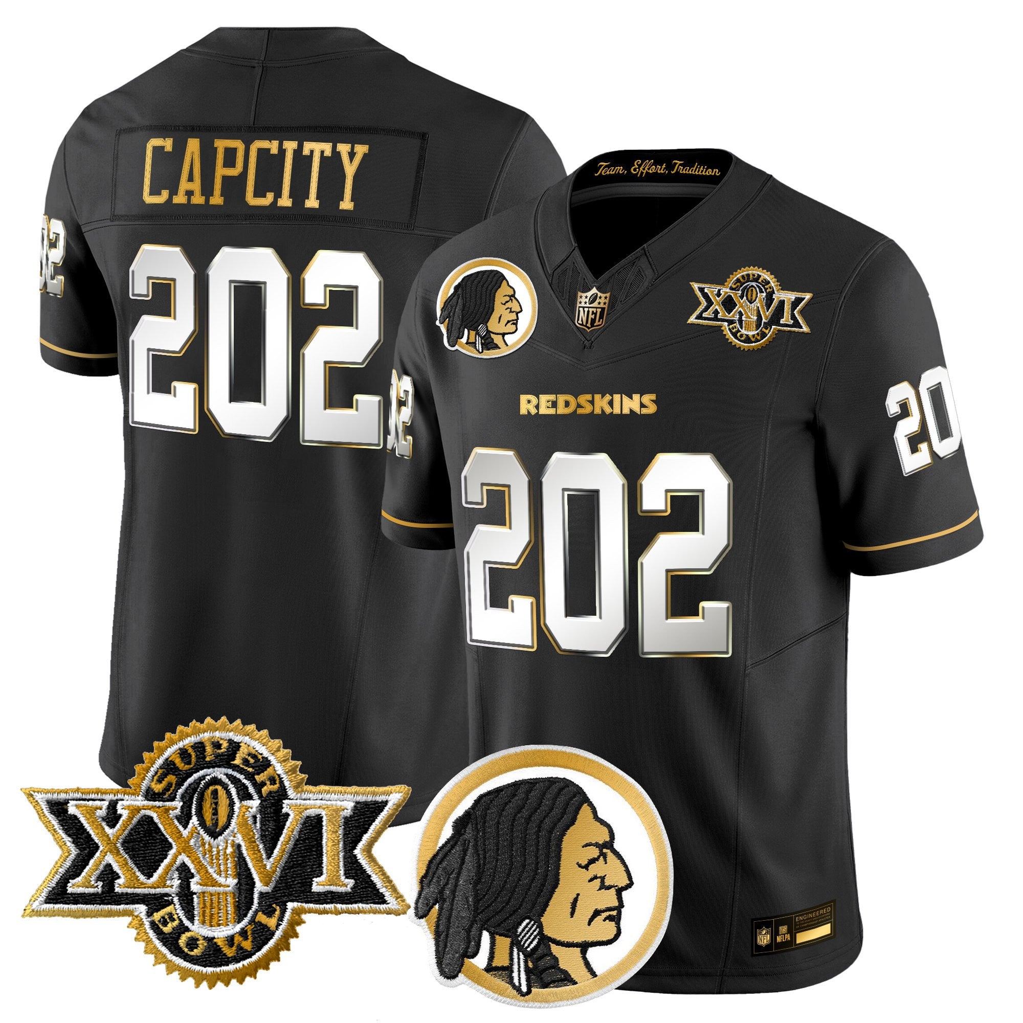Men's Washington Redskins Throwback 1992 Super Bowl XXVI Patch Gold Vapor Limited Jersey - All Stitched