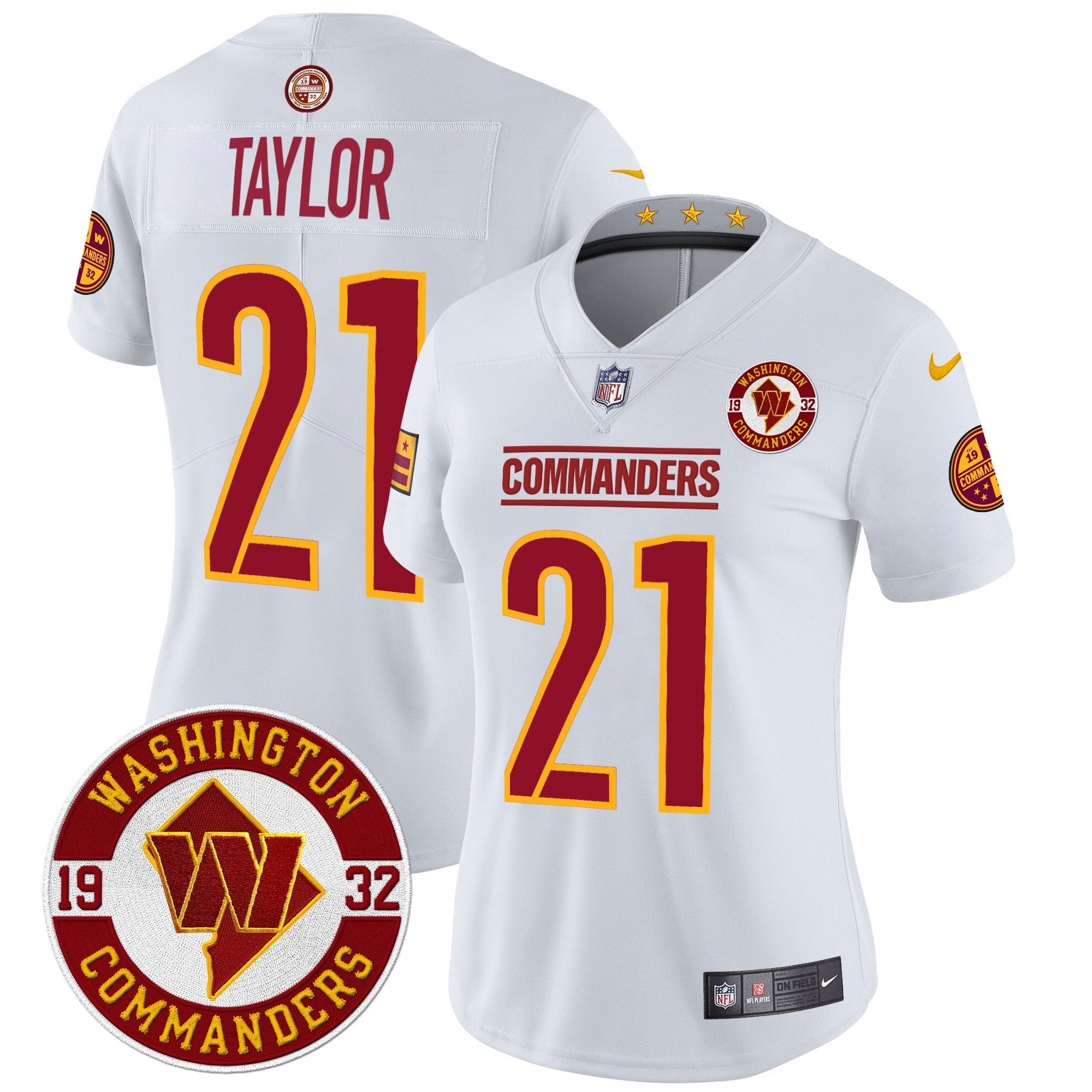 Women's Washington Commanders 2024 Vapor Limited Jersey - Est. 1932 Patch - All Stitched