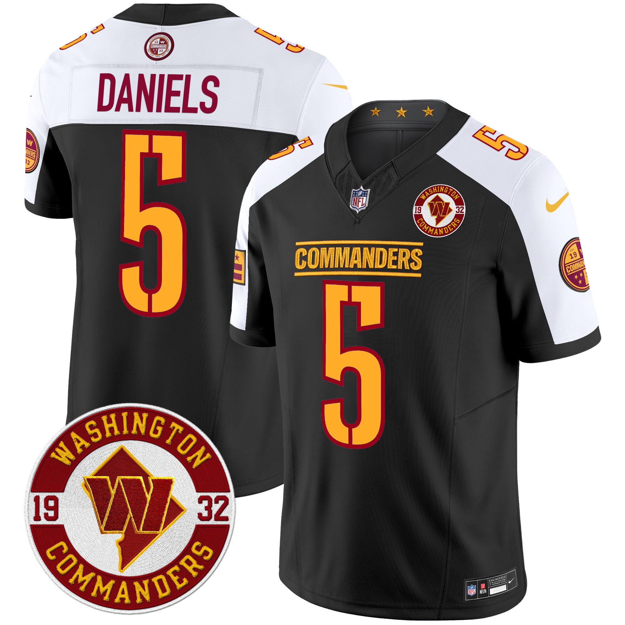 Men's Washington Commanders 2024 Vapor Limited Jersey - Est. 1932 Patch - All Stitched