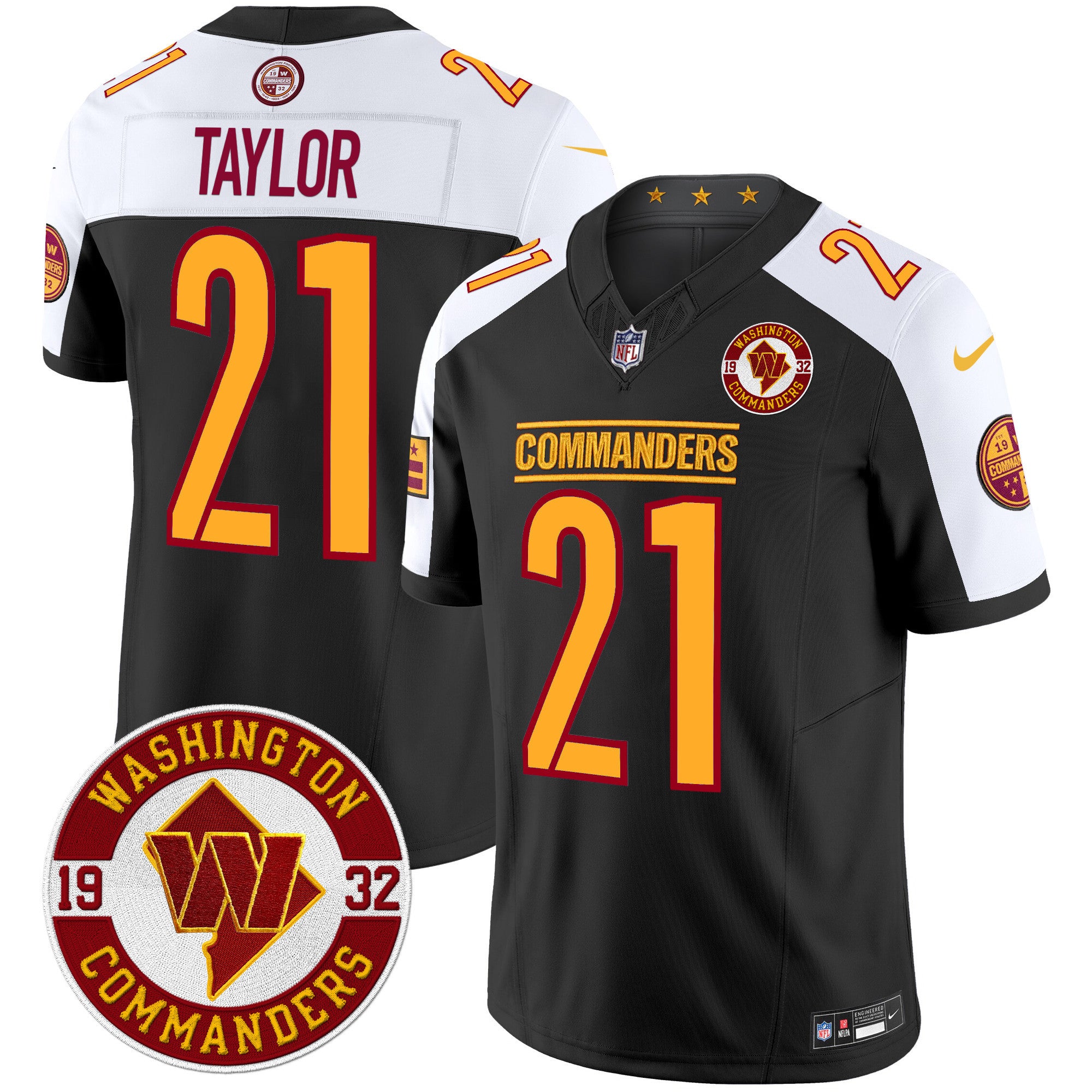 Men's Washington Commanders 2024 Vapor Limited Jersey - Est. 1932 Patch - All Stitched