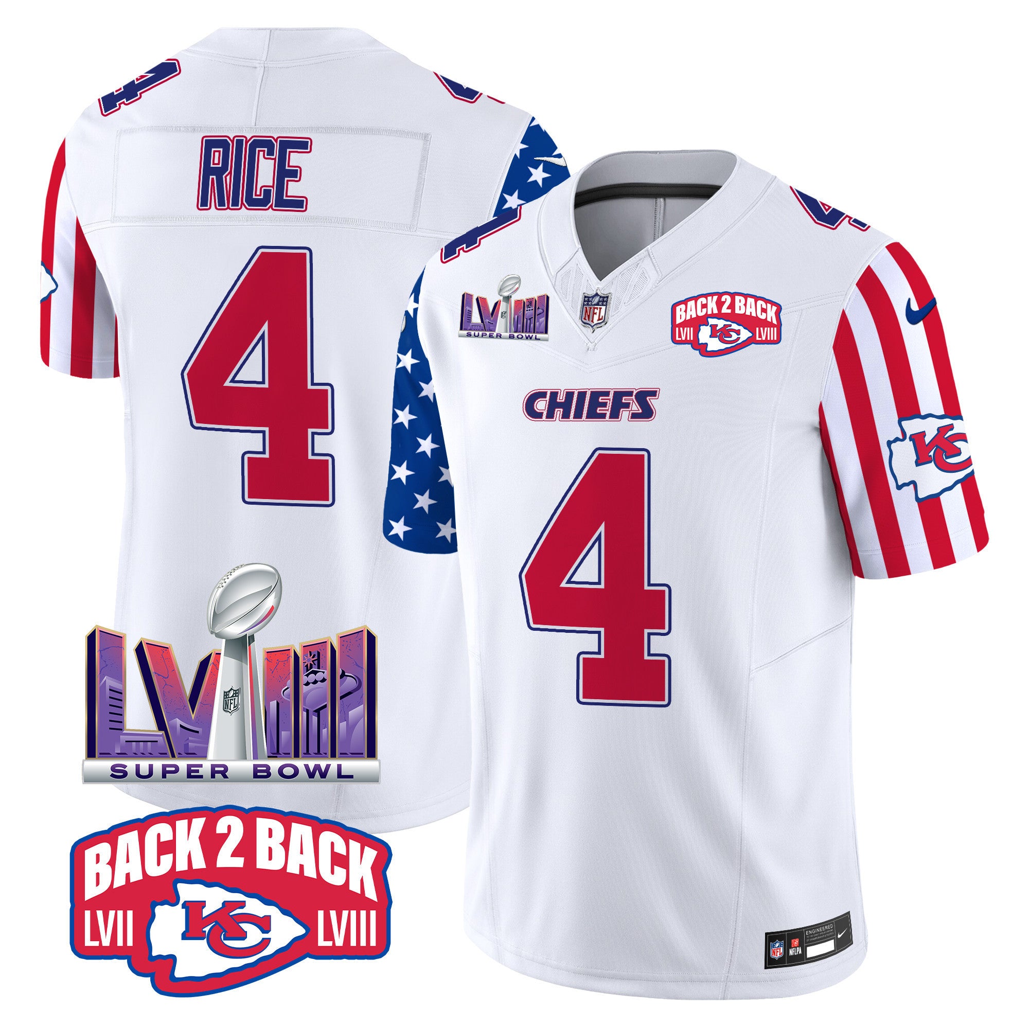 Men's Chiefs American Style Vapor Limited Jersey - All Stitched