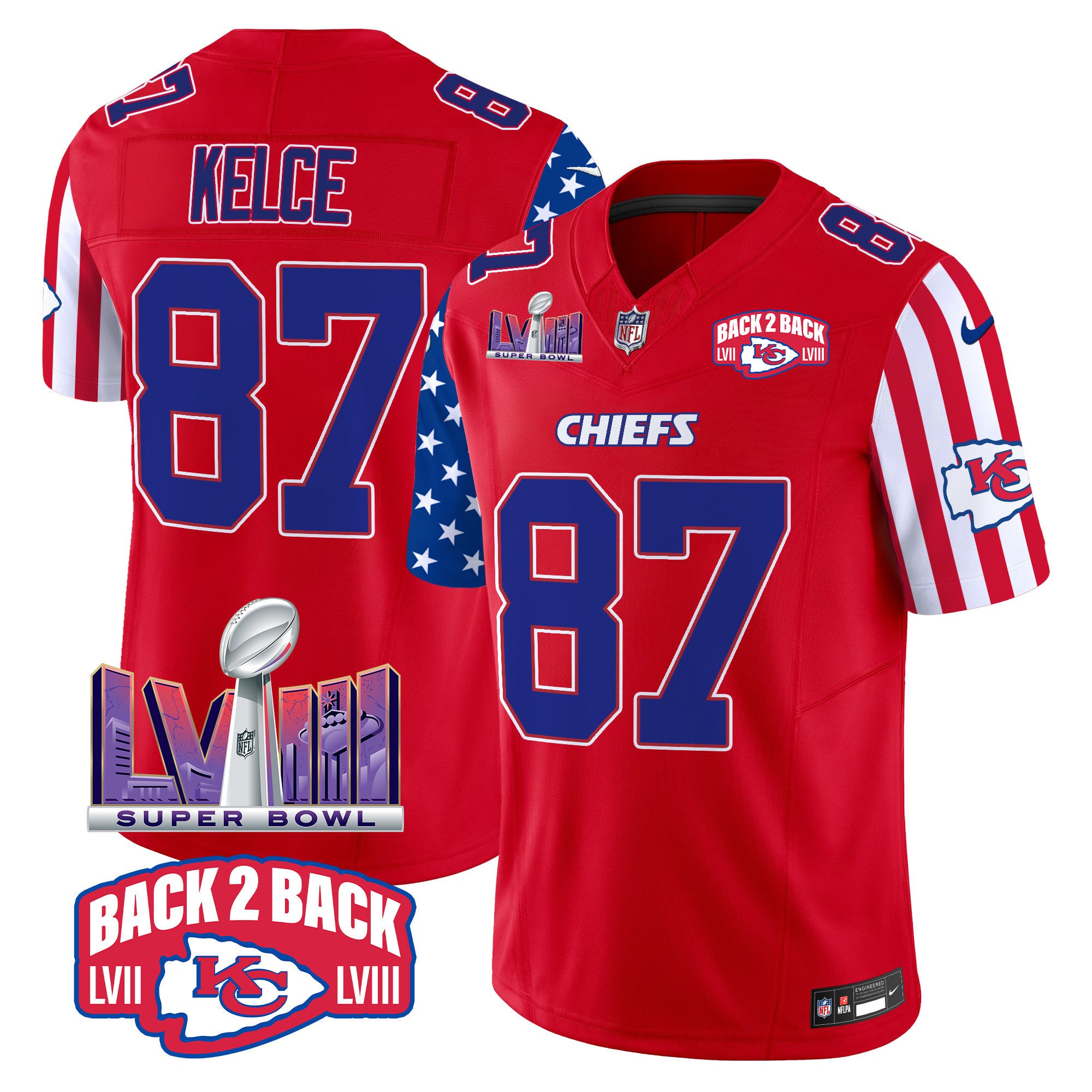 Men's Chiefs American Style Vapor Limited Jersey - All Stitched