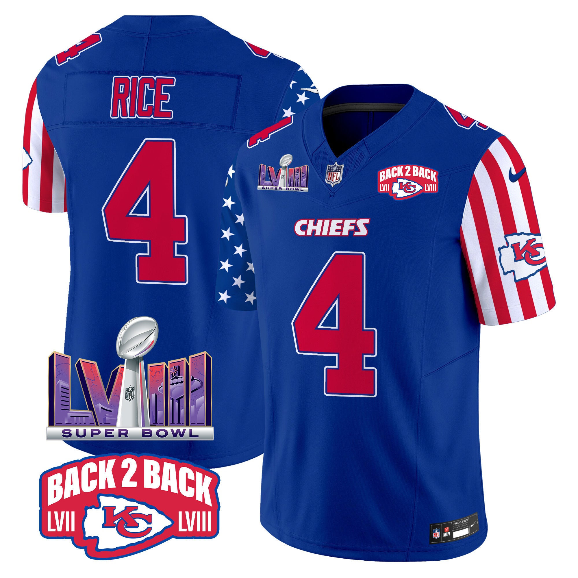Men's Chiefs American Style Vapor Limited Jersey - All Stitched