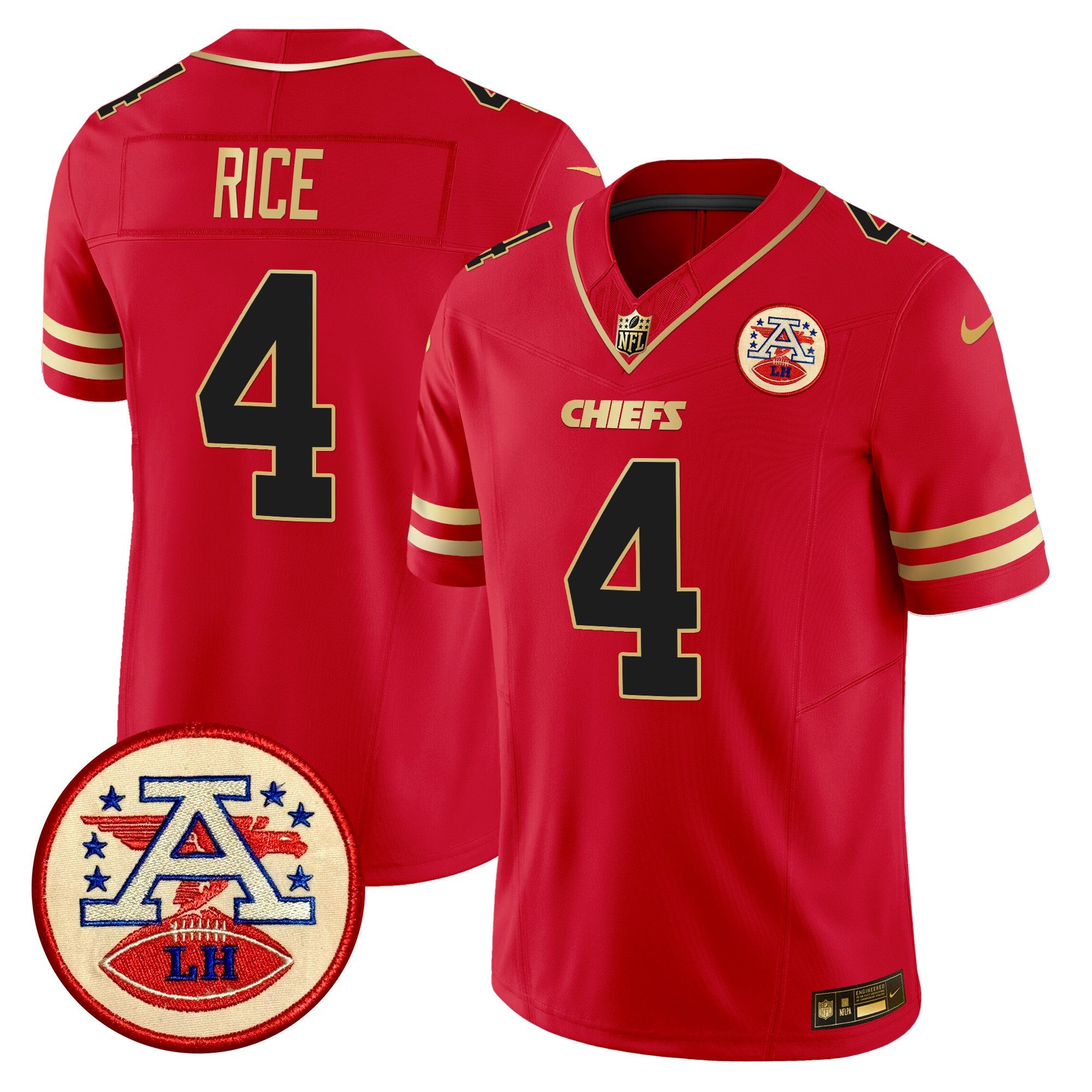 Men's Chiefs 2024 Lamar Hunt Patch Vapor Limited Jersey - All Stitched