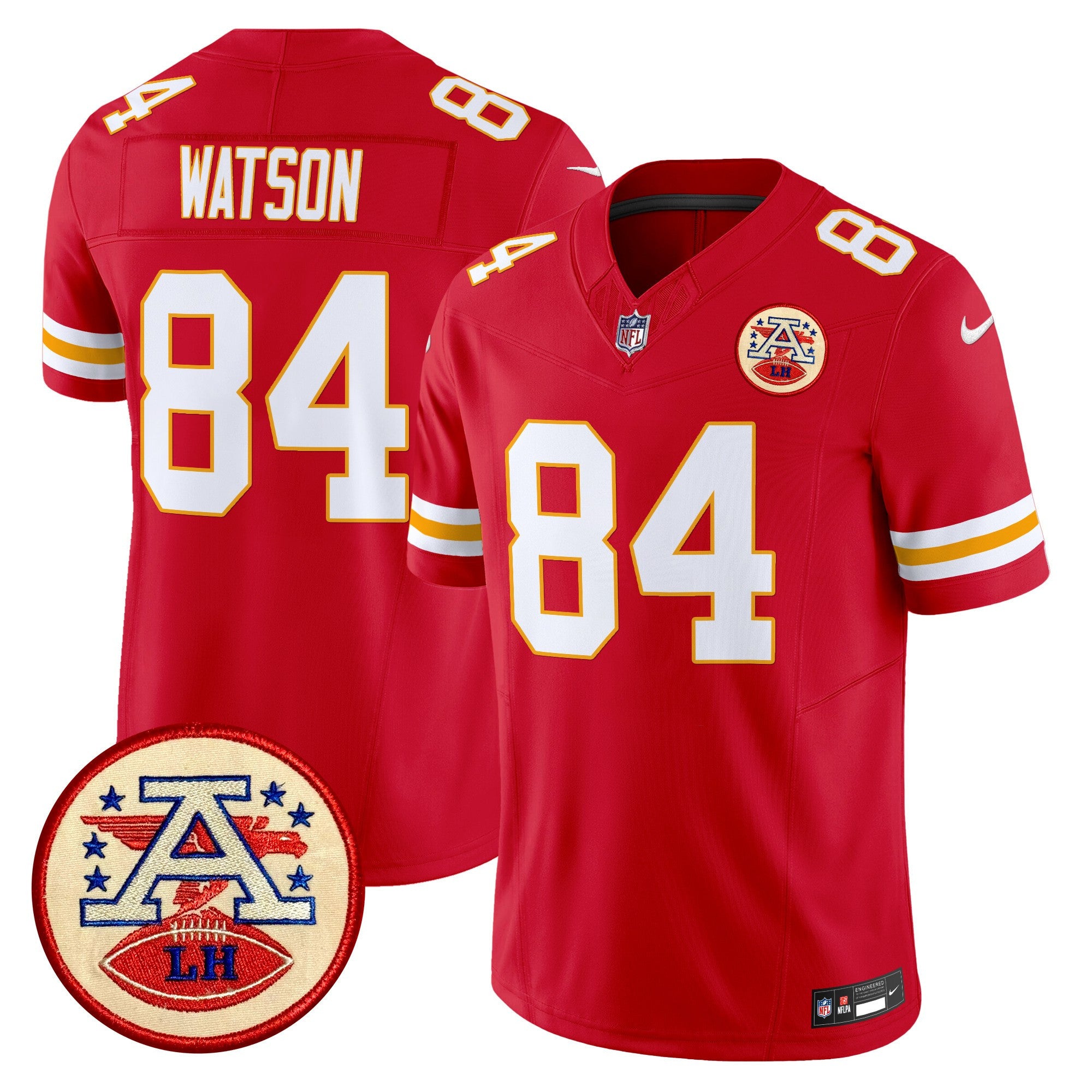 Men's Chiefs 2024 Lamar Hunt Patch Vapor Limited Jersey - All Stitched