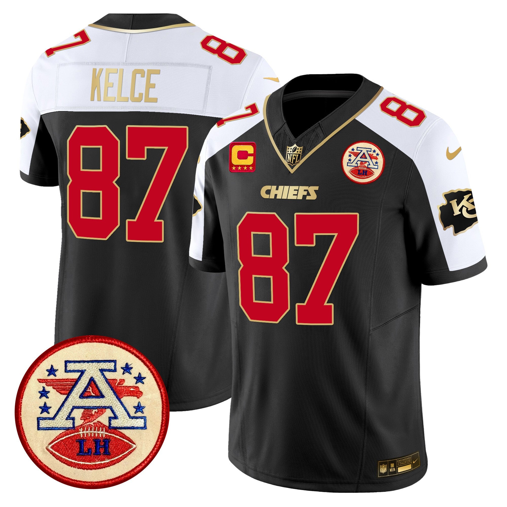 Men's Chiefs 2024 Lamar Hunt Patch Vapor Limited Jersey - All Stitched