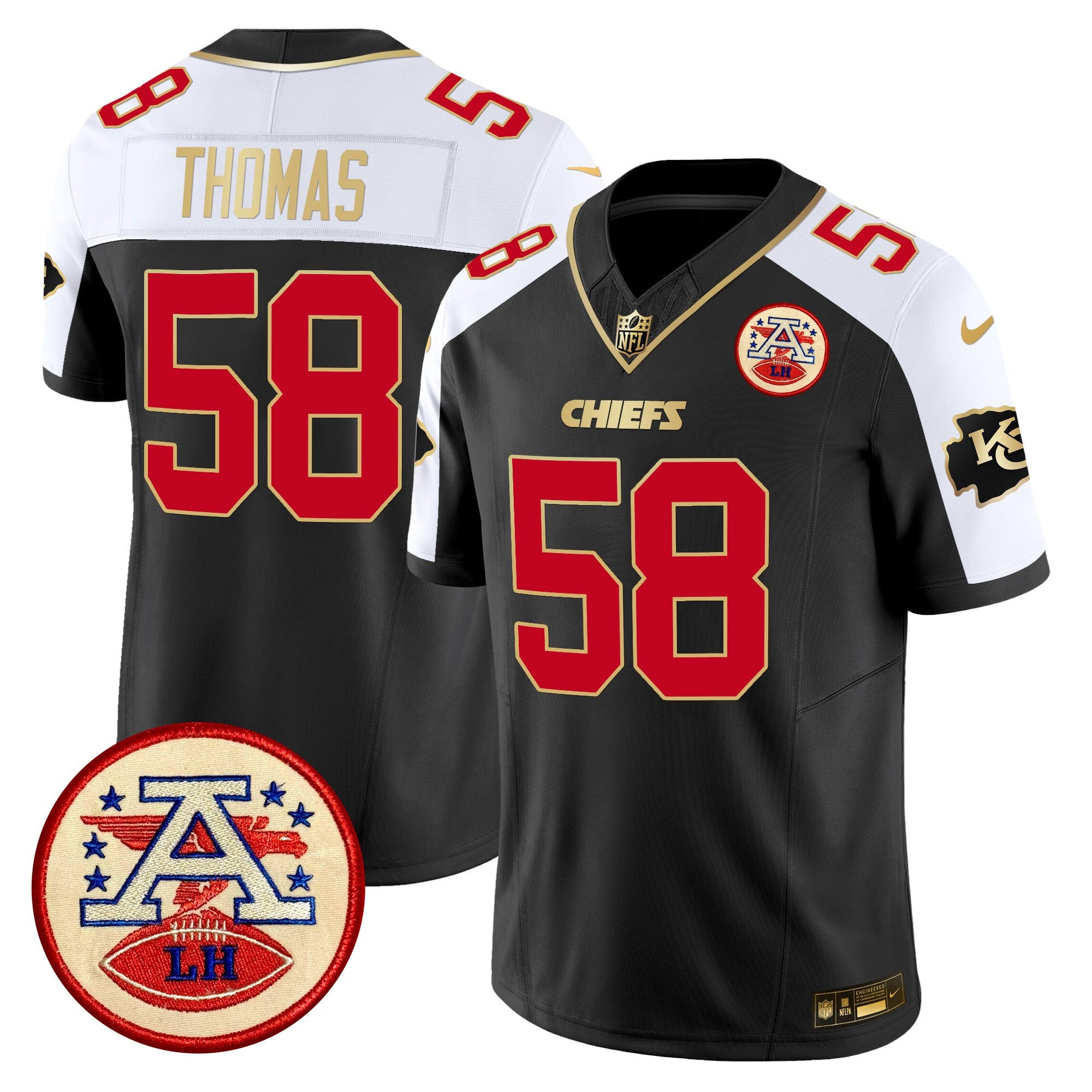 Men's Chiefs 2024 Lamar Hunt Patch Vapor Limited Jersey - All Stitched