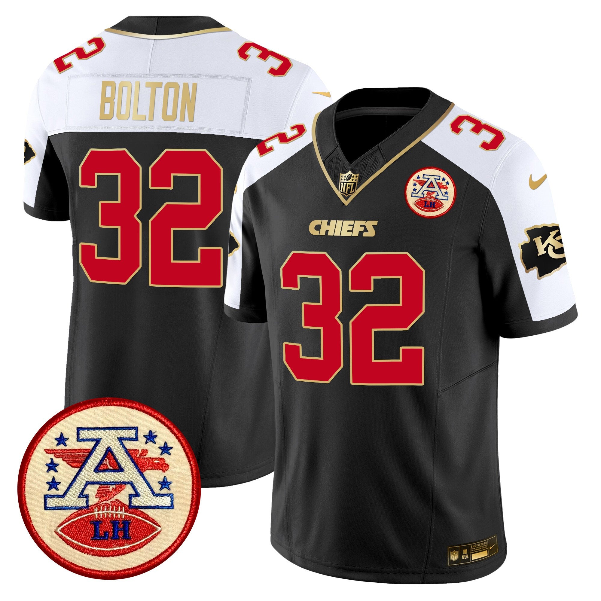 Men's Chiefs 2024 Lamar Hunt Patch Vapor Limited Jersey - All Stitched