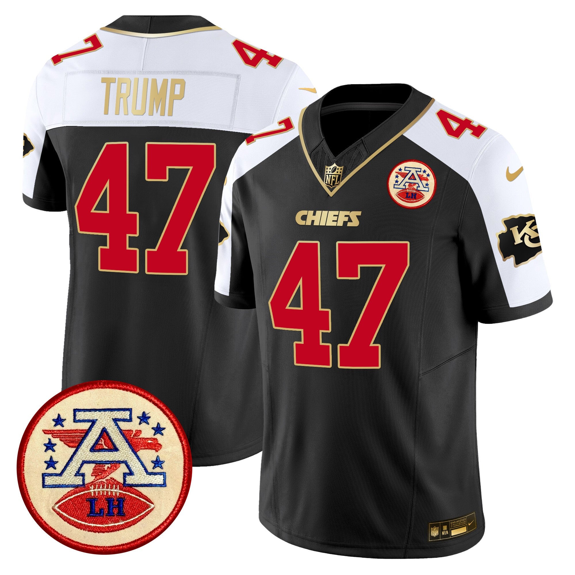 Men's Chiefs 2024 Lamar Hunt Patch Vapor Limited Jersey - All Stitched