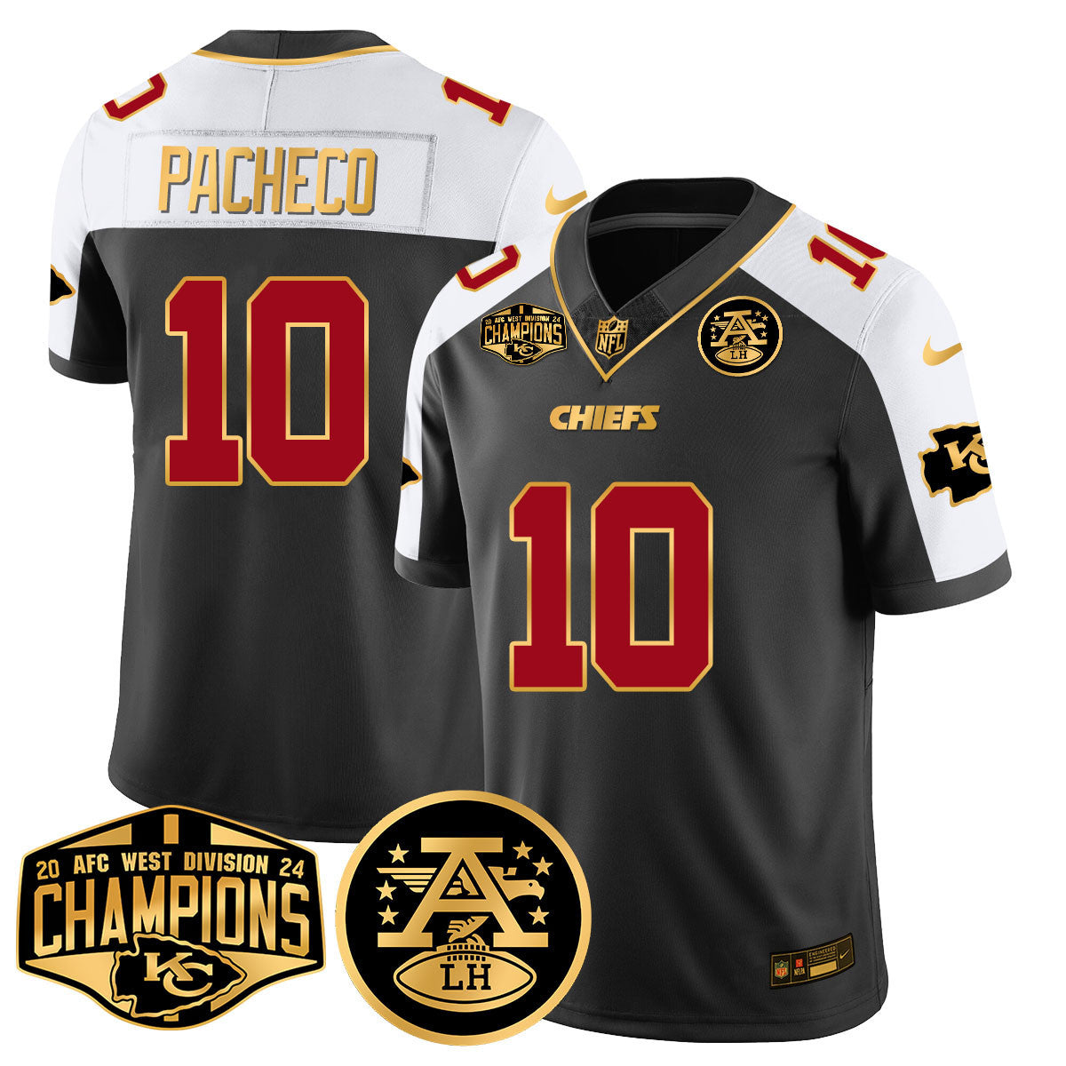 Men's Chiefs 2024 AFC West Champs Jersey - All Stitched