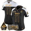 Women's Navy Midshipmen 2024 Commander-In-Chief's Trophy Champions Patch Gold Vapor Limited Jersey - All Stitched