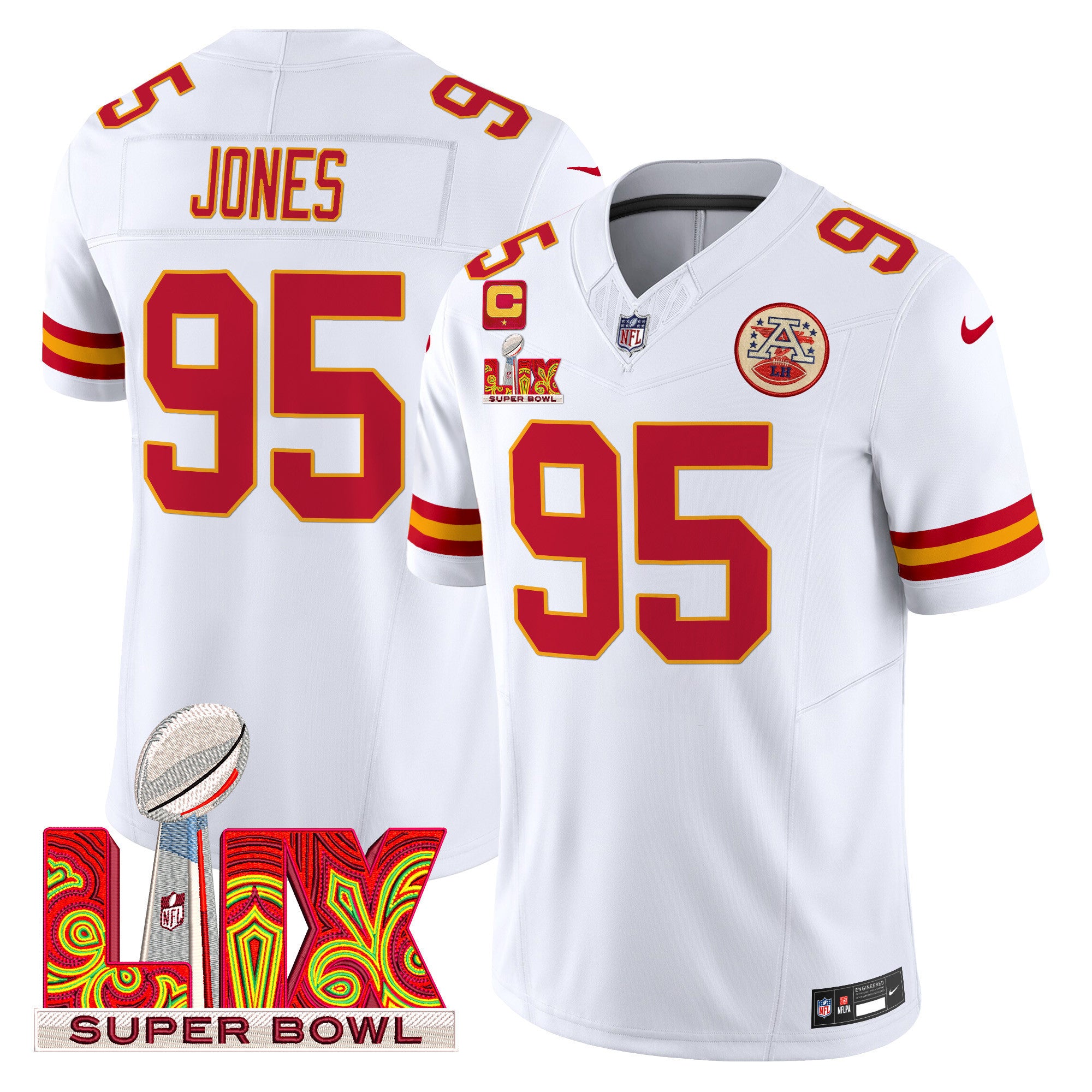 Men's Chiefs Super Bowl LIX Patch Vapor Limited Jersey - All Stitched