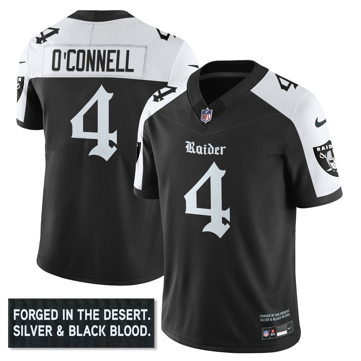 Men's Las Vegas Raiders 'Gothic Silver State Edition' Vapor Limited Jersey - All Stitched