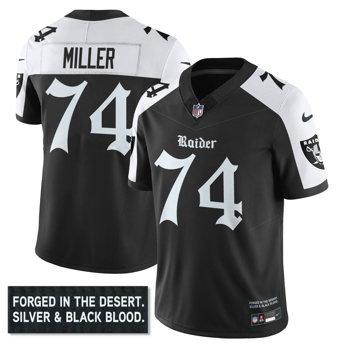 Men's Las Vegas Raiders 'Gothic Silver State Edition' Vapor Limited Jersey - All Stitched