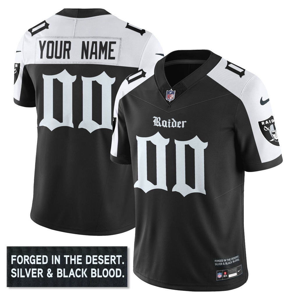 Men's Las Vegas Raiders 'Gothic Silver State Edition' Vapor Limited Jersey - All Stitched