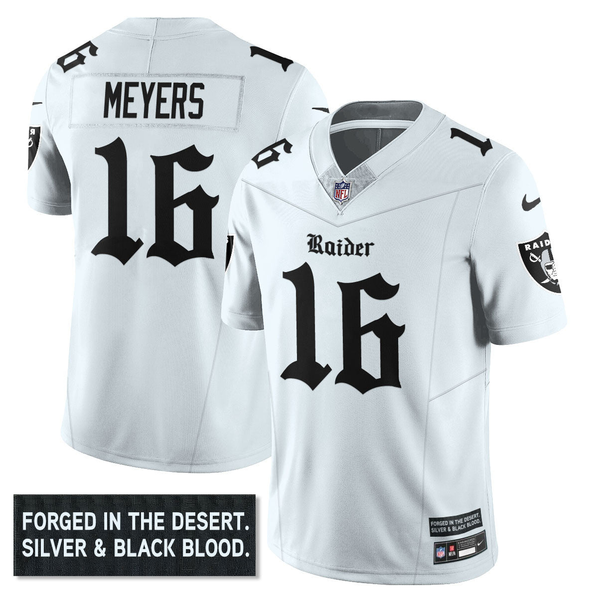 Men's Las Vegas Raiders 'Gothic Silver State Edition' Vapor Limited Jersey - All Stitched