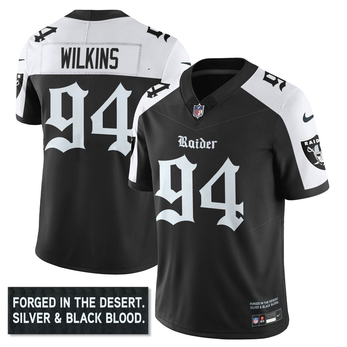 Men's Las Vegas Raiders 'Gothic Silver State Edition' Vapor Limited Jersey - All Stitched