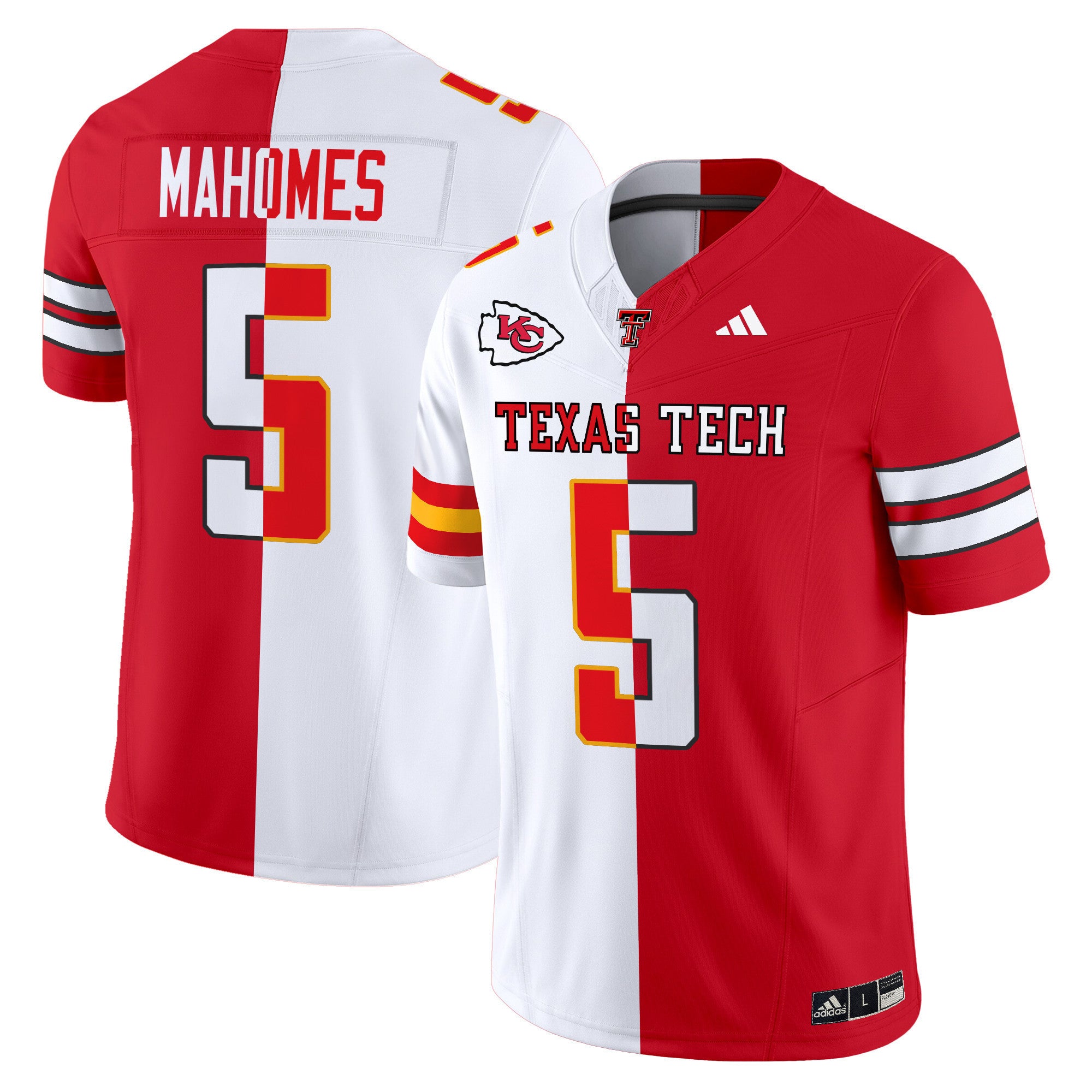 Texas Tech Red Raiders Split Vapor Limited Jersey - All Stitched