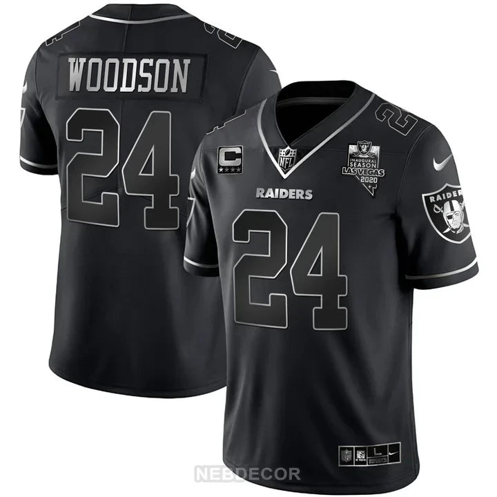 MEN'S LAS VEGAS RAIDERS INAUGURAL SEASON PATCH WHITE GOLD JERSEY - ALL STITCHED