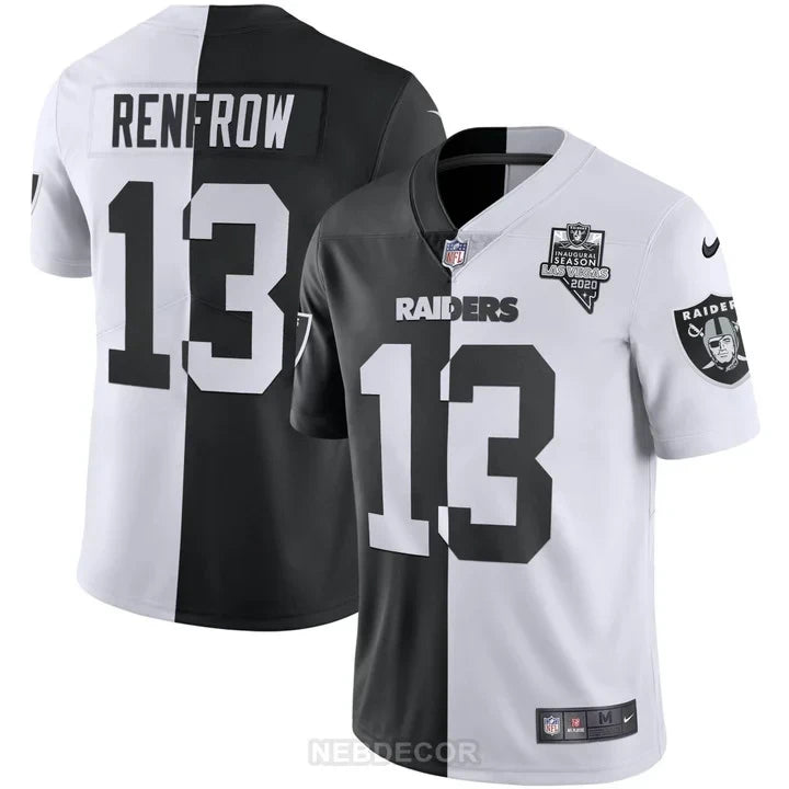 MEN'S LAS VEGAS RAIDERS INAUGURAL SEASON PATCH WHITE GOLD JERSEY - ALL STITCHED
