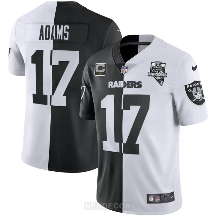 MEN'S LAS VEGAS RAIDERS INAUGURAL SEASON PATCH WHITE GOLD JERSEY - ALL STITCHED