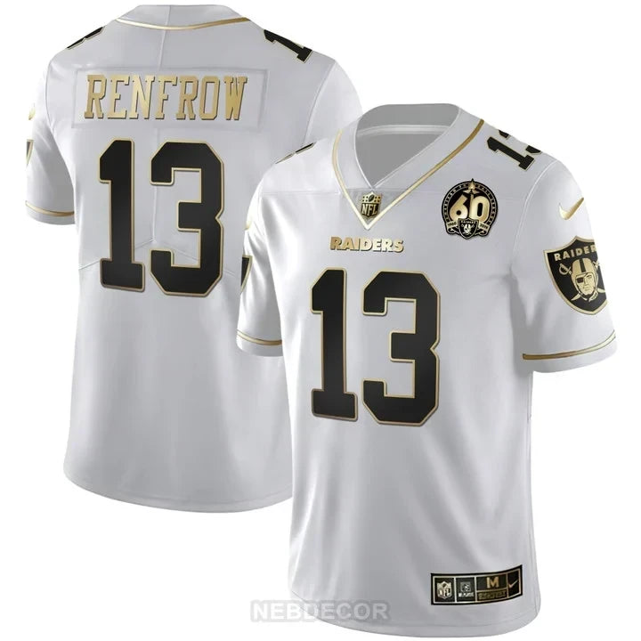MEN'S RAIDERS 60TH SEASON PATCH GOLD & SPLIT JERSEY - ALL STITCHED